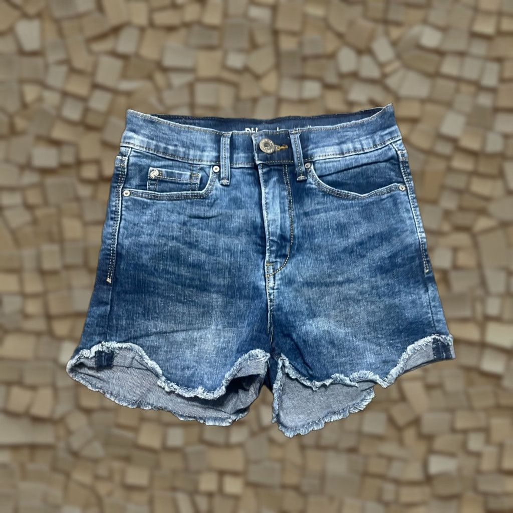 Levi's Levi's Shorts Women's Size W25 Blue Denim Shortie Frayed Hem Size 42" / US 20 - 1 Thumbnail