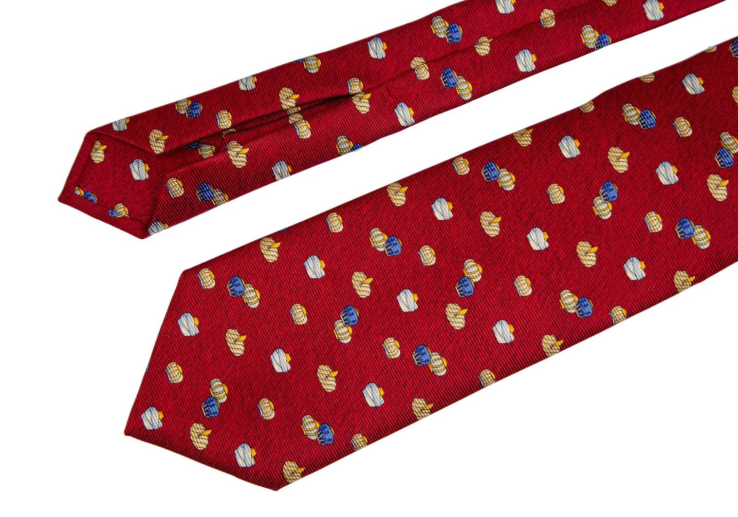 Bvlgari Silk Turban Print Tie in Red Size ONE SIZE - 3 Thumbnail