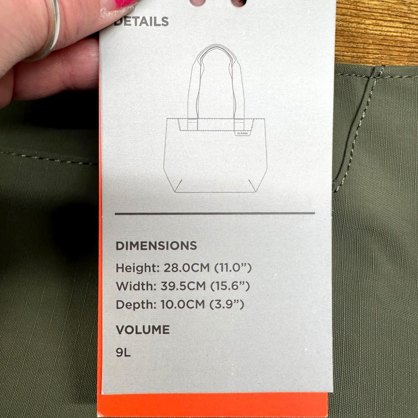 Vintage Alpaka Elements Tote S Green Axoflux 210D Recycled Fabric Bag Size ONE SIZE - 7 Thumbnail