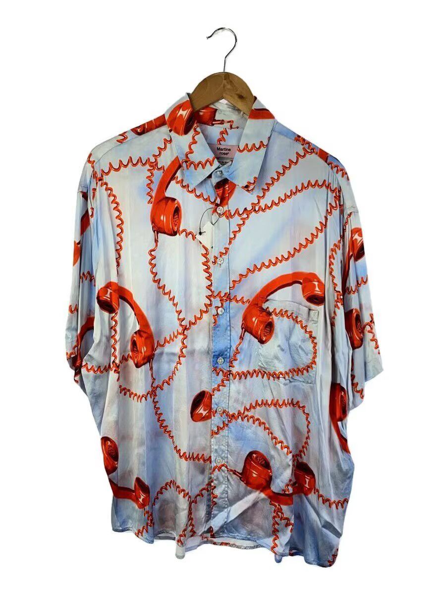 Martine Rose Oversized Telephone Motif Rayon Short Sleeve Shirt Size US S / EU 44-46 / 1 - 1 Thumbnail