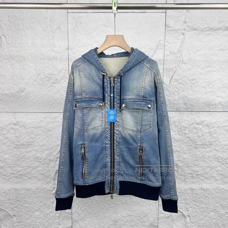 Balmain Balmain Blue Cotton Men's Jacket . Size US S / EU 44-46 / 1 - 1 Thumbnail