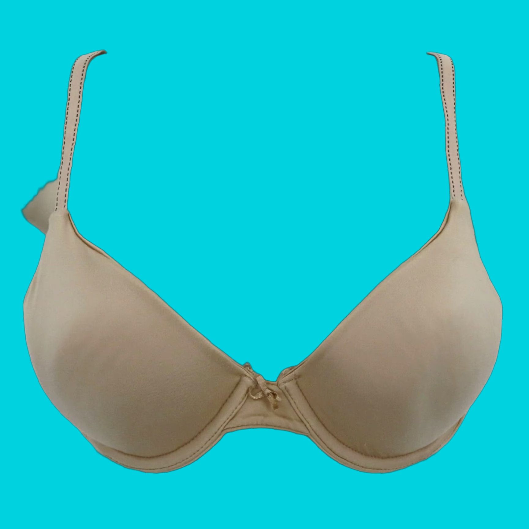 Vintage Maidenform 34B Bra Solid Beige 09402 Comfort Devotion Smooth Cup Underwire Lined T-Shirt Bra Womens Size ONE SIZE - 1 Thumbnail