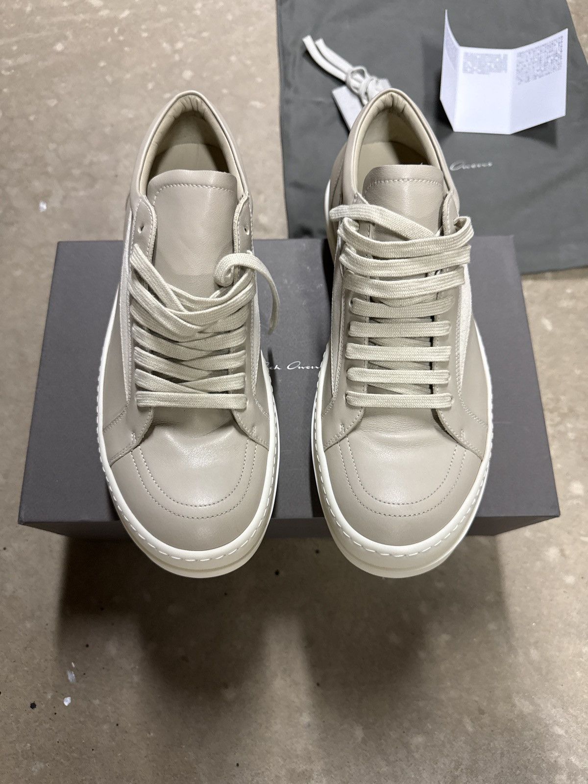 Rick Owens Rick Owens Vintage Sneakers (Sand/Milk/Milk) Size US 10.5 / EU 43-44 - 5 Thumbnail