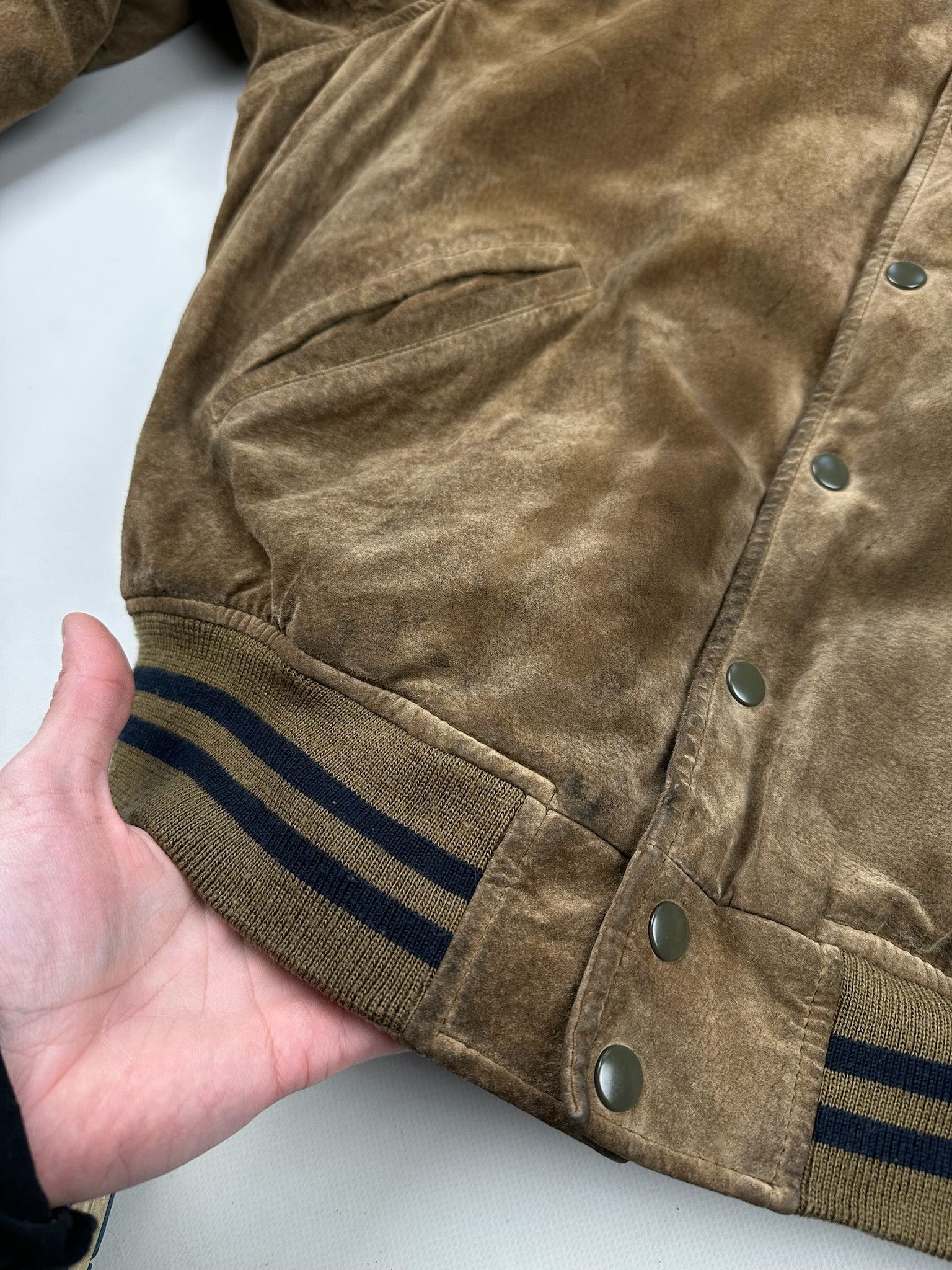 PERSON'S Vintage Person's suede leather Varsity Jacket Size US L / EU 52-54 / 3 - 20 Thumbnail