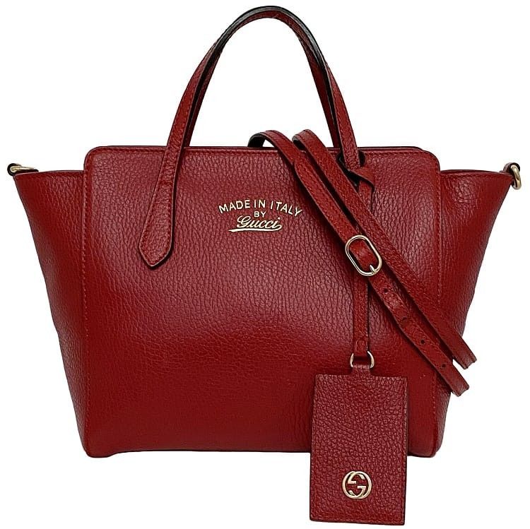 Gucci GUCCI Handbag Red Leather Size ONE SIZE - 1 Thumbnail