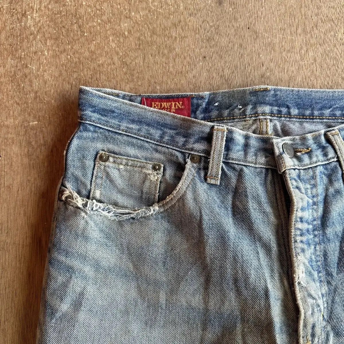 Vintage RUSTY DIRTY💥VINTAGE EDWIN JEANS MADE IN USA DENIM PANTS W31 Size US 31 - 5 Thumbnail