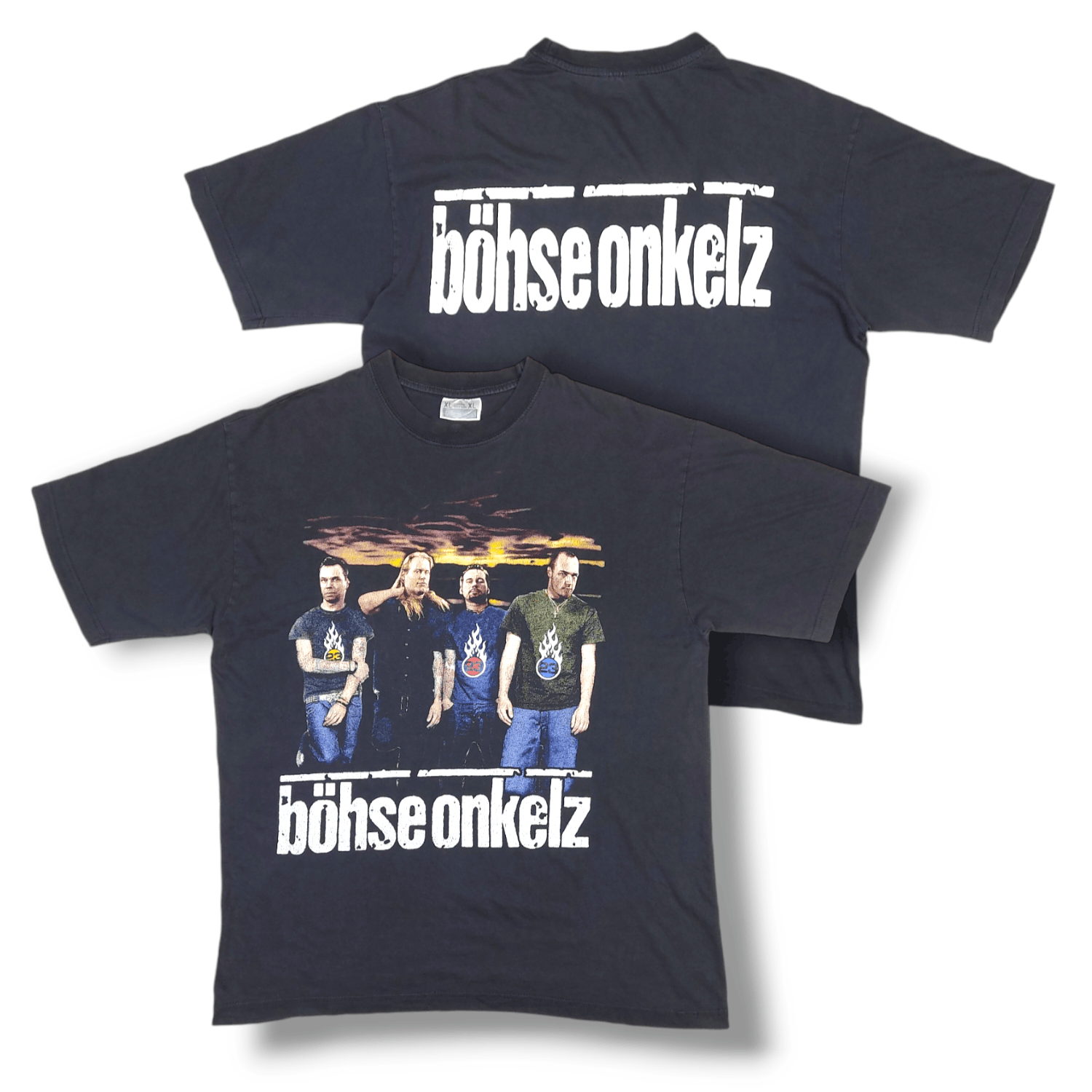 Band Tees × Vintage Vintage 90s Bohse Onkelz Band Rock Germany Double-Sided TEE Size US XL / EU 56 / 4 - 1 Thumbnail