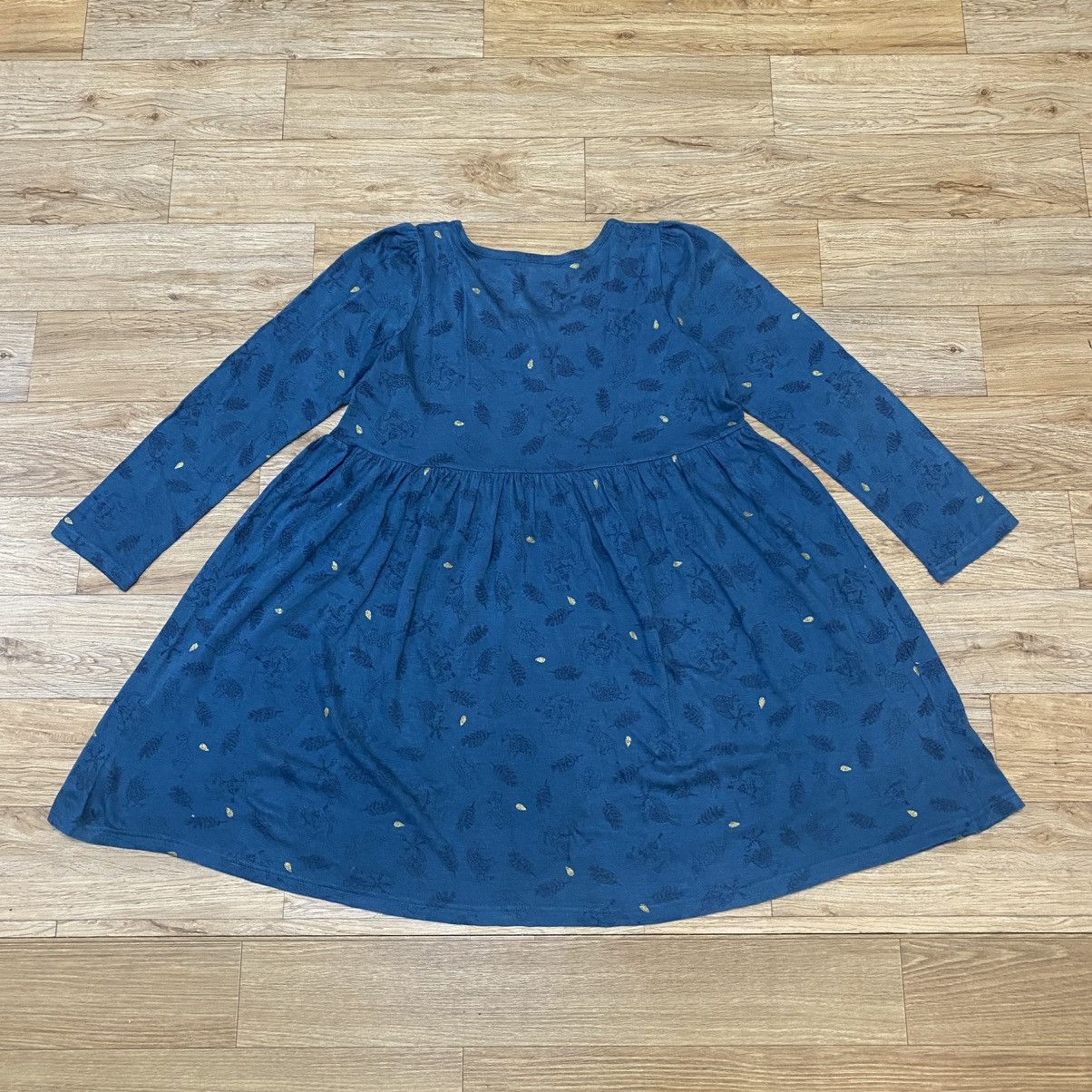 Issey Miyake Ne-net By Issey Miyake Teal Floral Leaf Pattern Mini Dress Size XS / US 0-2 / IT 36-38 - 2 Thumbnail