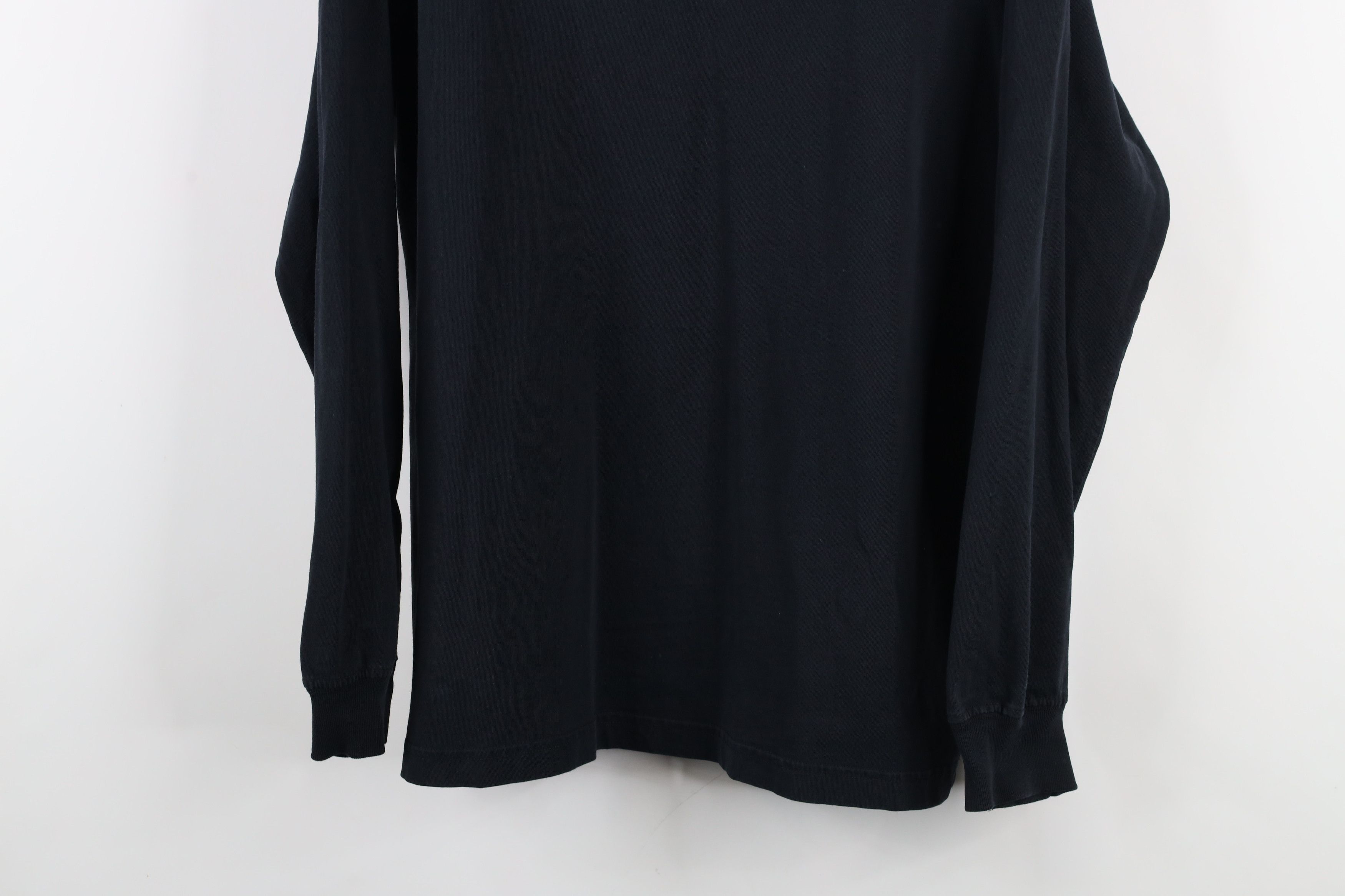 Lands' End × Vintage Vintage 90s Lands End Blank Long Sleeve T-Shirt Black Cotton Size L / US 10 / IT 46 - 3 Thumbnail