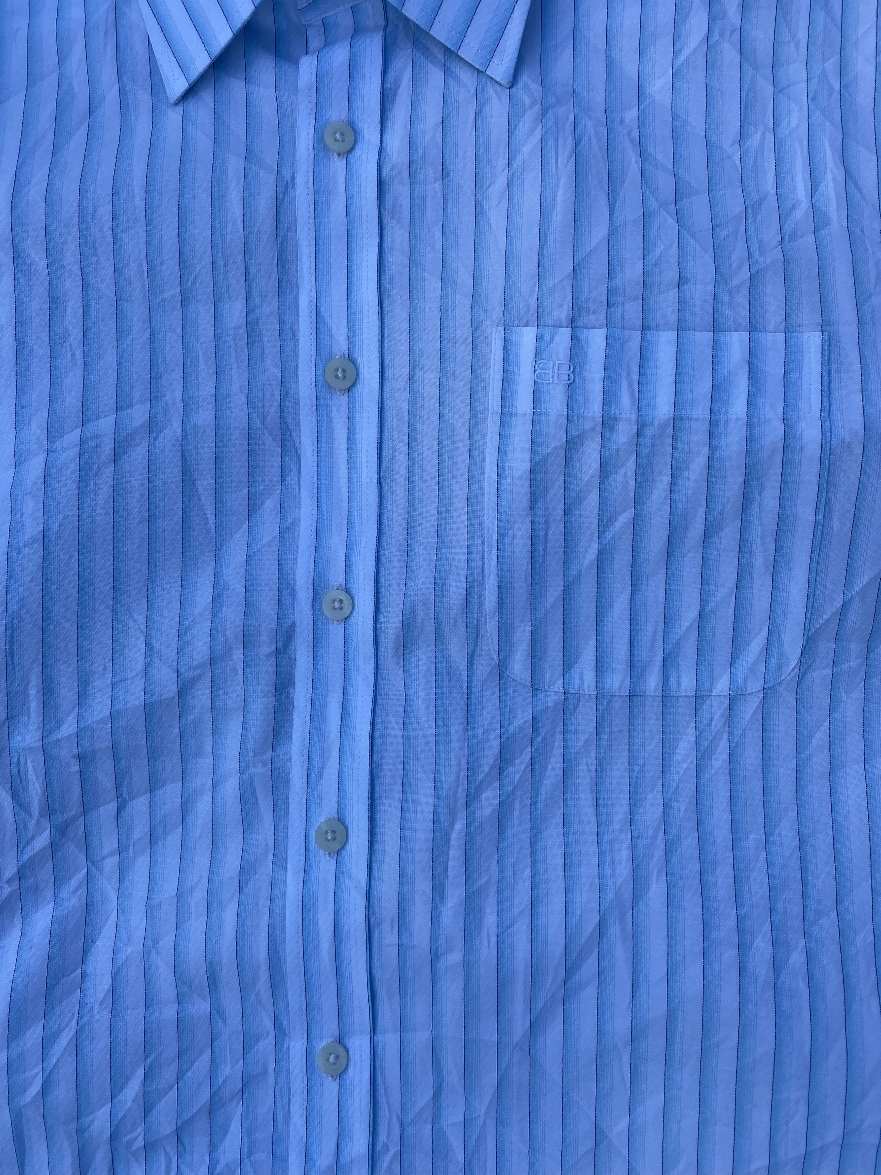 Balenciaga Vintage Balenciaga White Stripes Button Ups Size US L / EU 52-54 / 3 - 2 Thumbnail