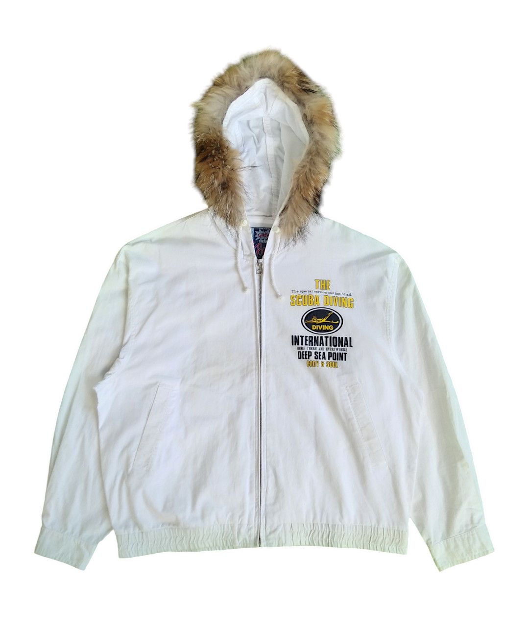 If Six Was Nine × Japanese Brand × Le Grande Bleu (L.G.B.) Vtg 90s Ceronias Scuba Diving International Fur Zip Hoodie Size US M / EU 48-50 / 2 - 1 Thumbnail