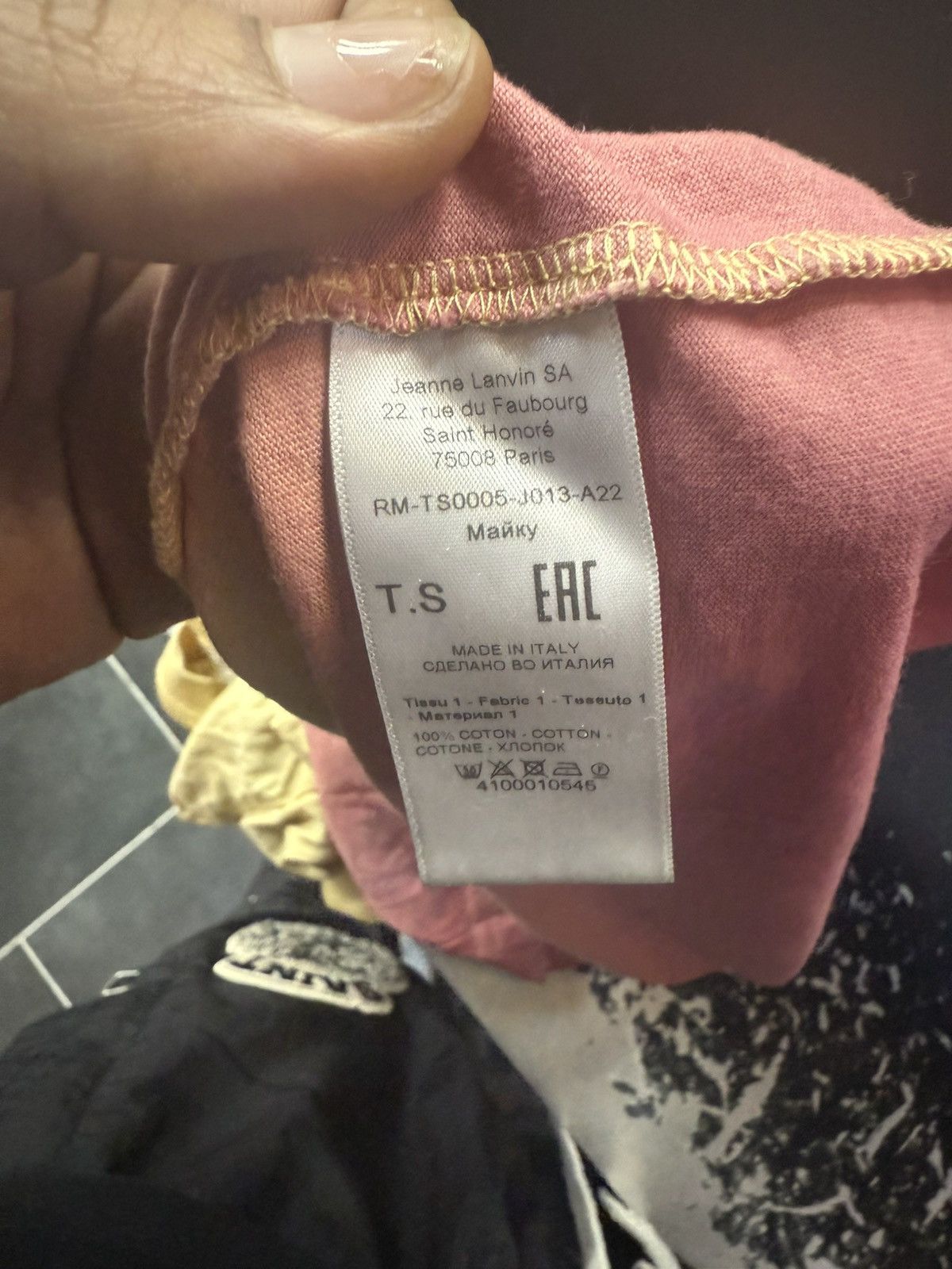 Lanvin Lanvin paris 1889 t shirt Size US S / EU 44-46 / 1 - 5 Thumbnail