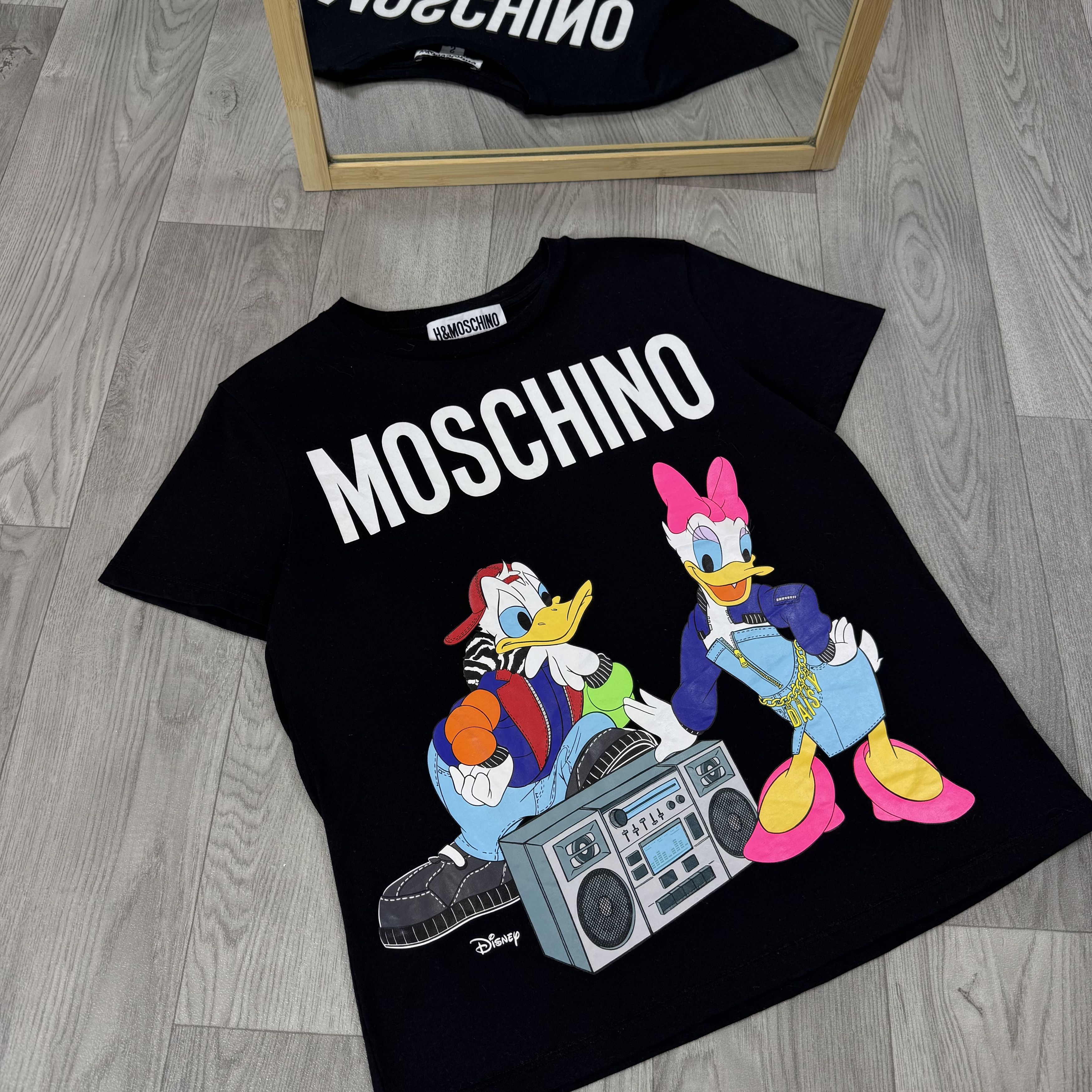 H&M × Moschino H&M x Moschino Disney Black Graphic Tee Shirt Size S / US 4 / IT 40 - 5 Thumbnail