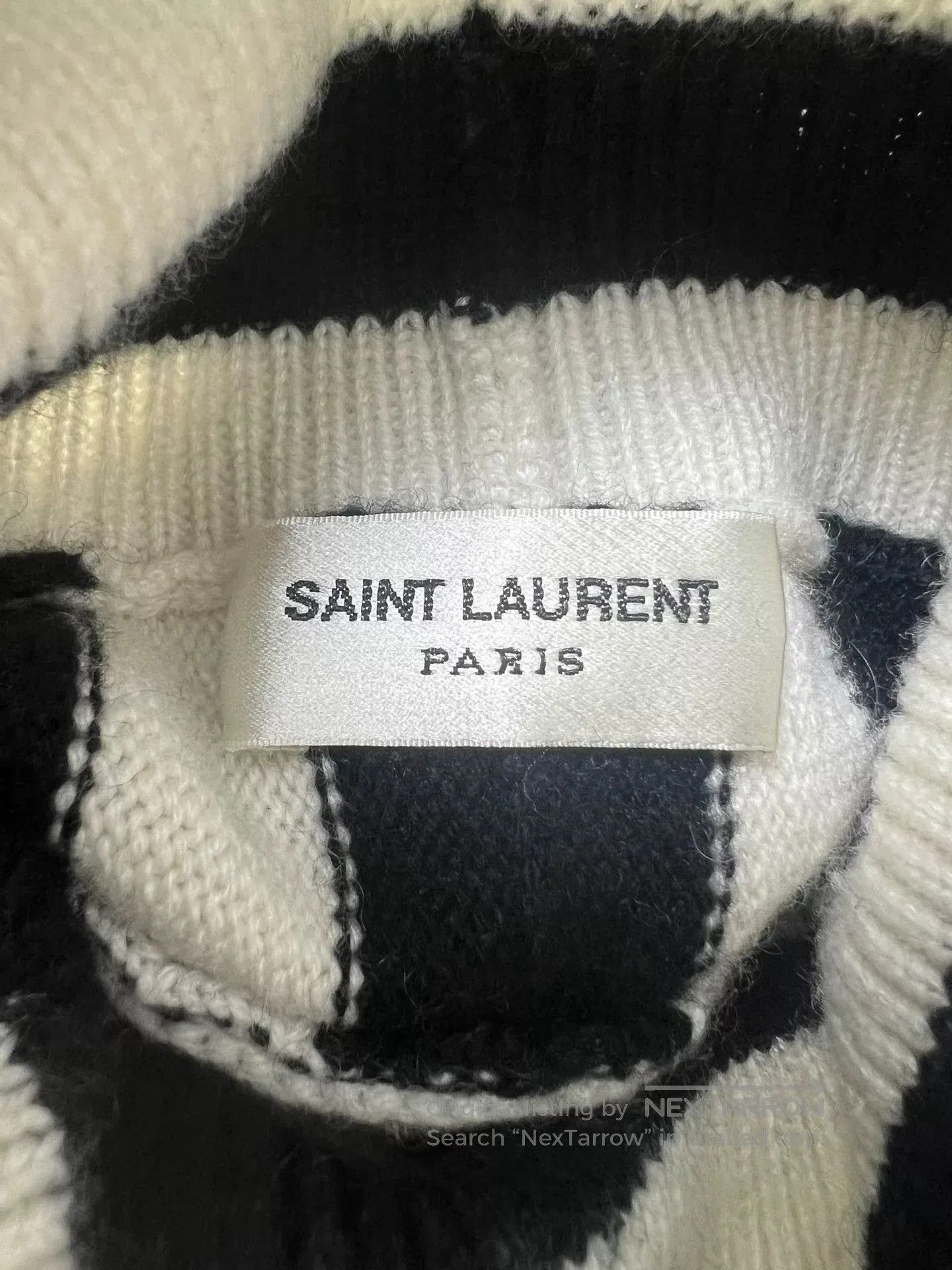 Saint Laurent Paris Saint Laurent Black and White Striped Sweater. Size US S / EU 44-46 / 1 - 3 Thumbnail