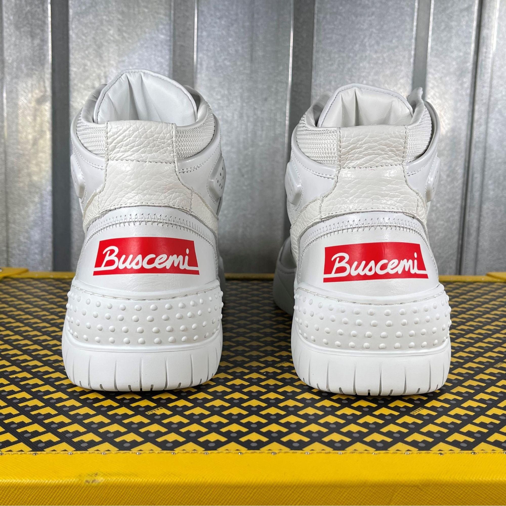 Buscemi Buscemi Basket White/Gold Leather Sneakers US 7 EU 40 Size US 7 / EU 40 - 6 Thumbnail