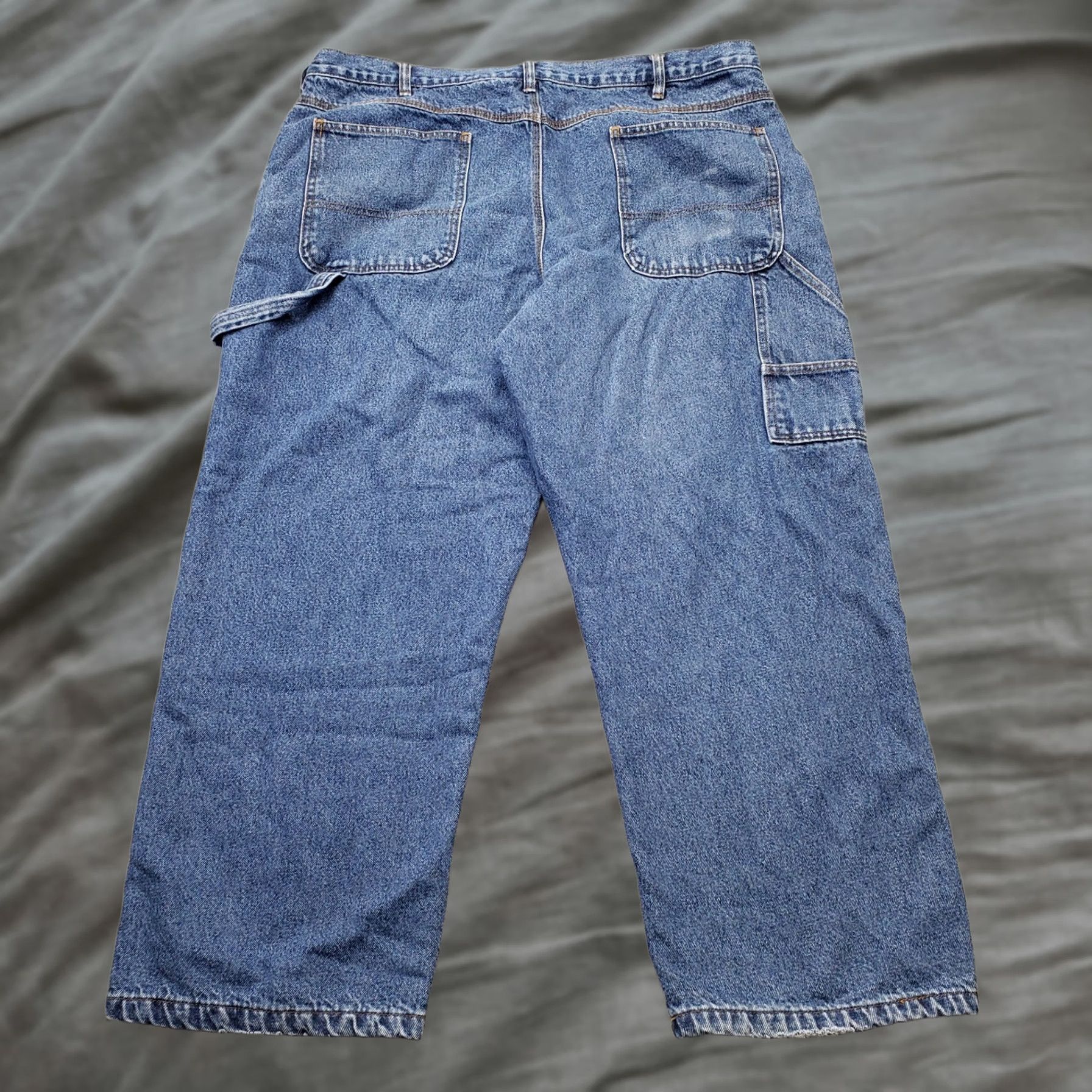 Denime American Authentic Carpenter Jeans Mens 42X30 Blue Denim Flannel Lined Relaxed Jea ns Size US 42 / EU 58 - 1 Thumbnail
