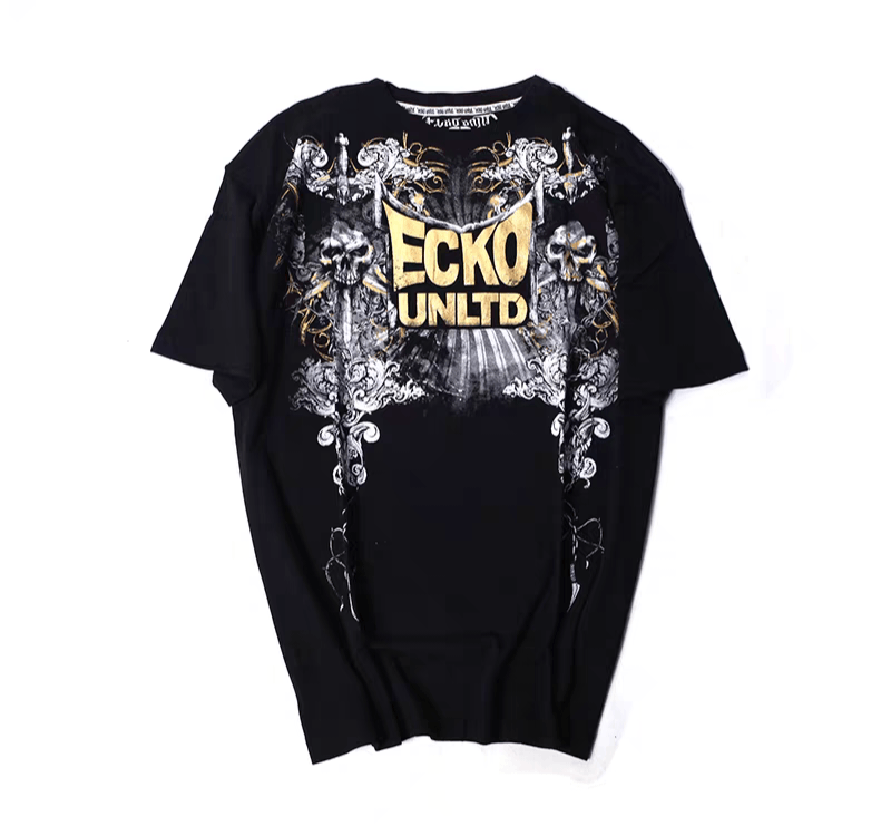 Ecko Unltd. Vintage ECKO UNLTD Skull Sword Tee Gold Foil Size US S / EU 44-46 / 1 - 1 Thumbnail