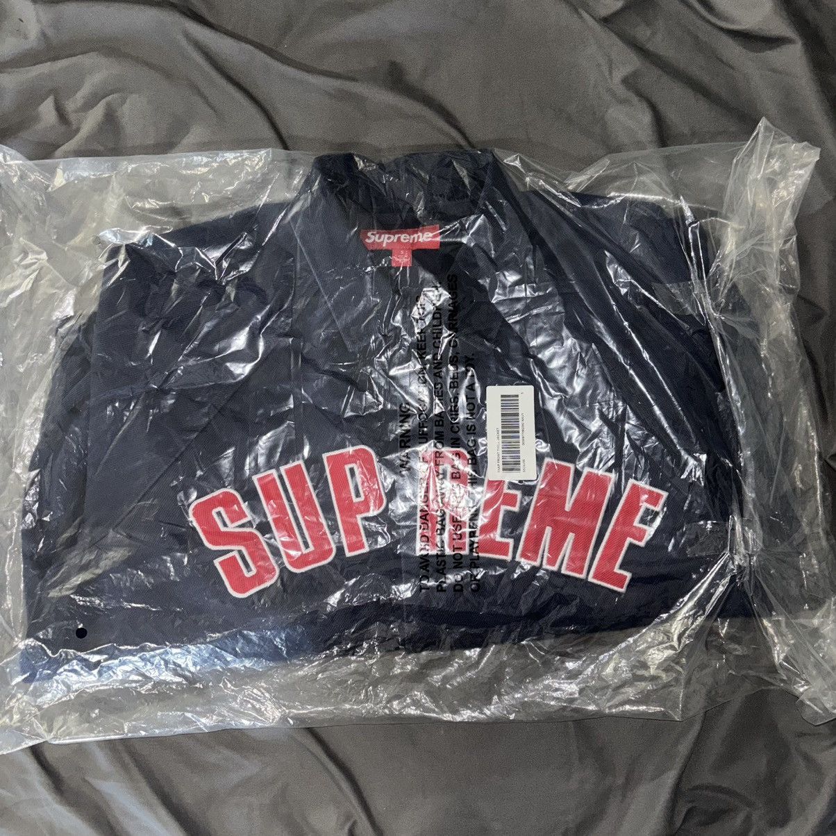 Supreme Arc Denim Coaches Jacket Navy Blue Mens Size Small