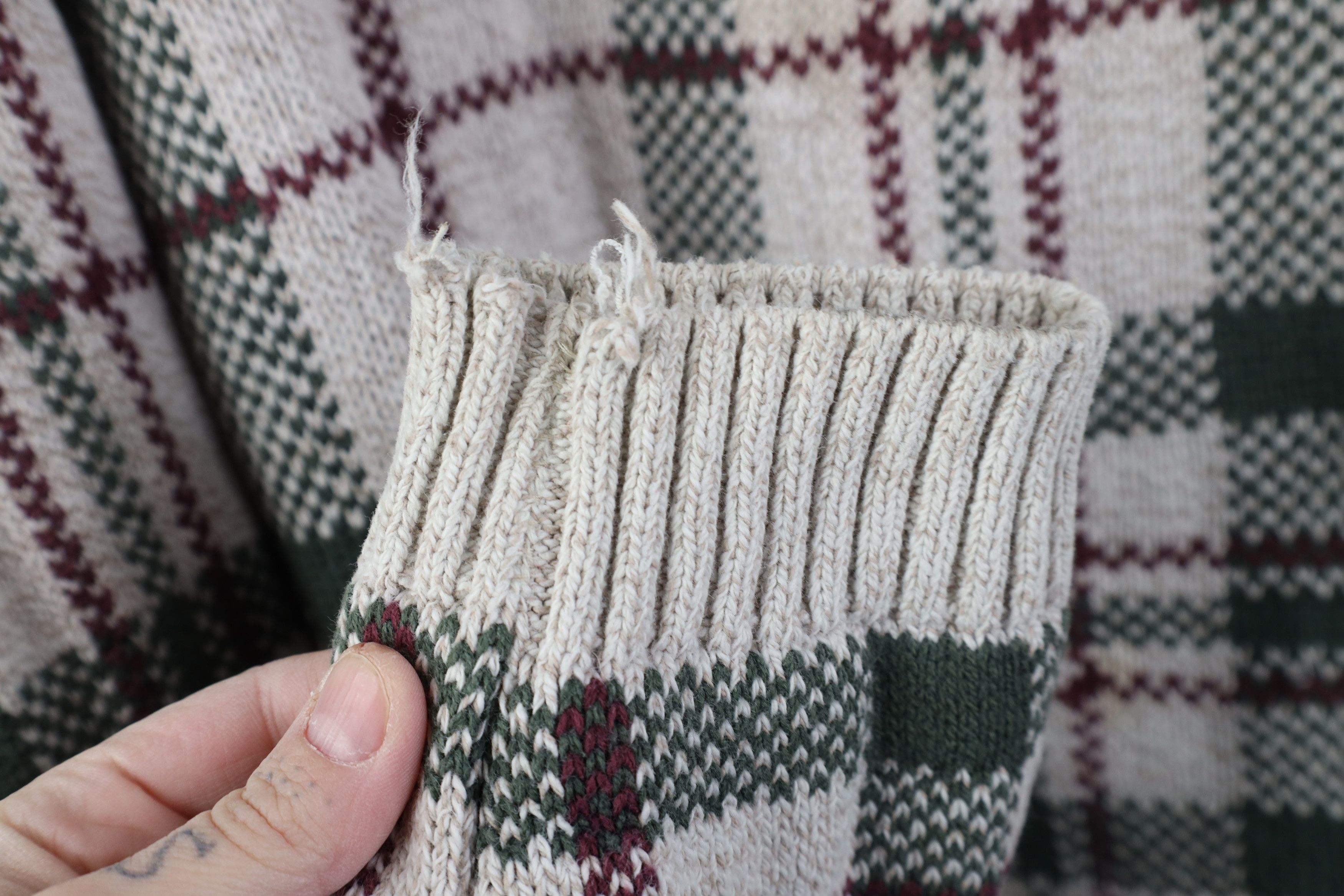 Vintage Vintage 90s Streetwear Double Thick Cotton Knit Sweater USA Size US L / EU 52-54 / 3 - 6 Thumbnail