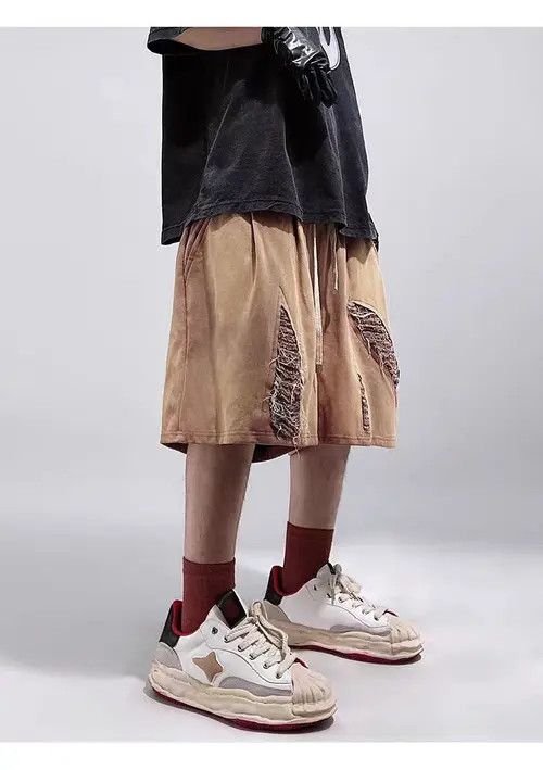 VIBE Vintage High Street Hip Hop Loose Fit Denim Shorts Size US 31 - 5 Thumbnail