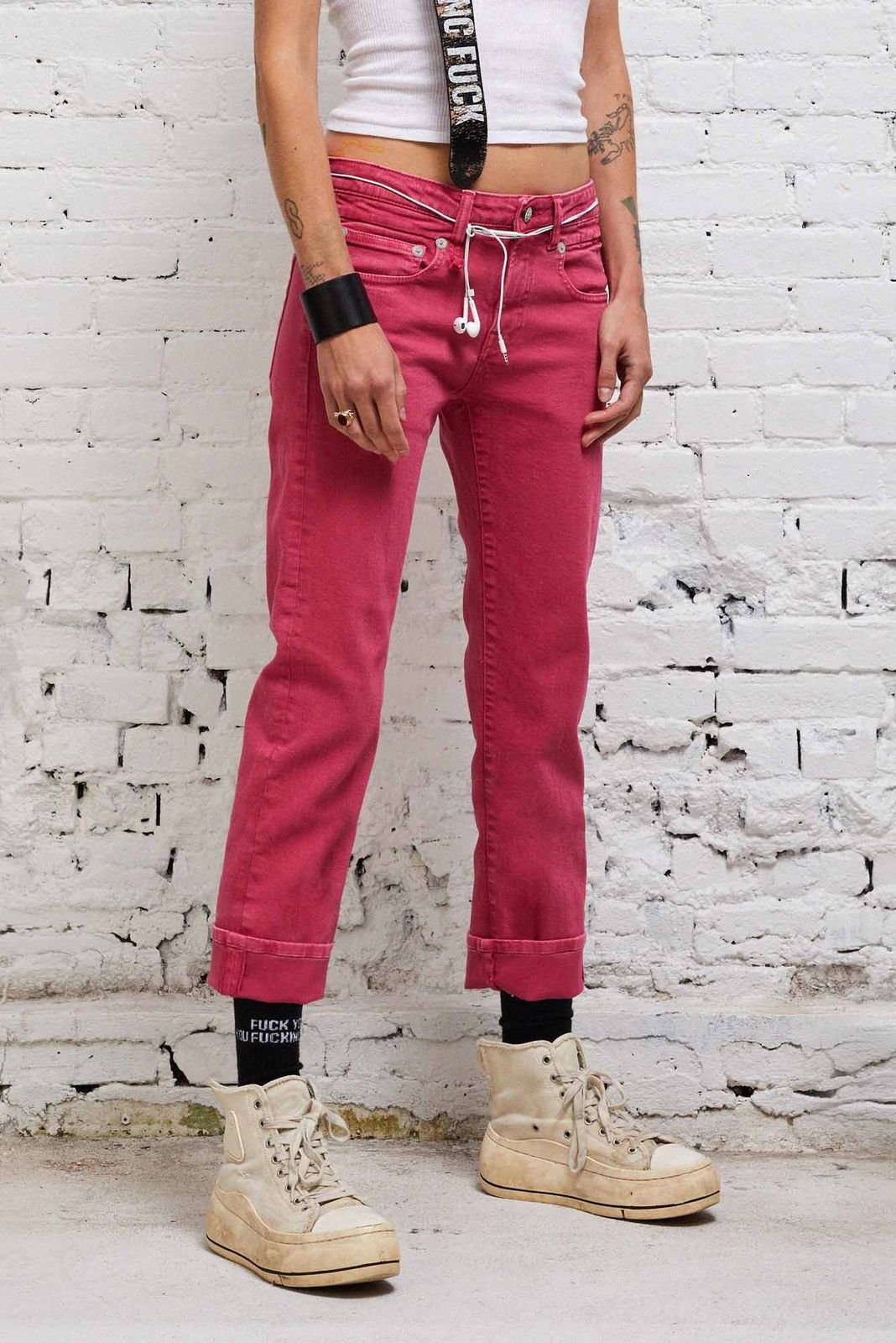 R13 R13 Boy Straight Vivid Pink. 24 Size 24" / US 00 / IT 34 - 1 Thumbnail