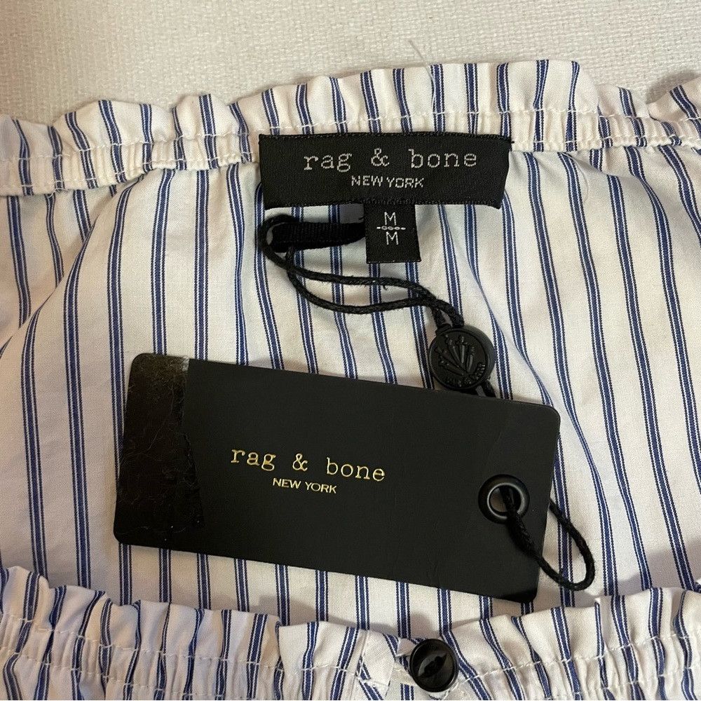 Rag & Bone NWT New $250 Rag & Bone Sierra Stripe Belted Cotton Blouse Size M / US 6-8 / IT 42-44 - 7 Thumbnail