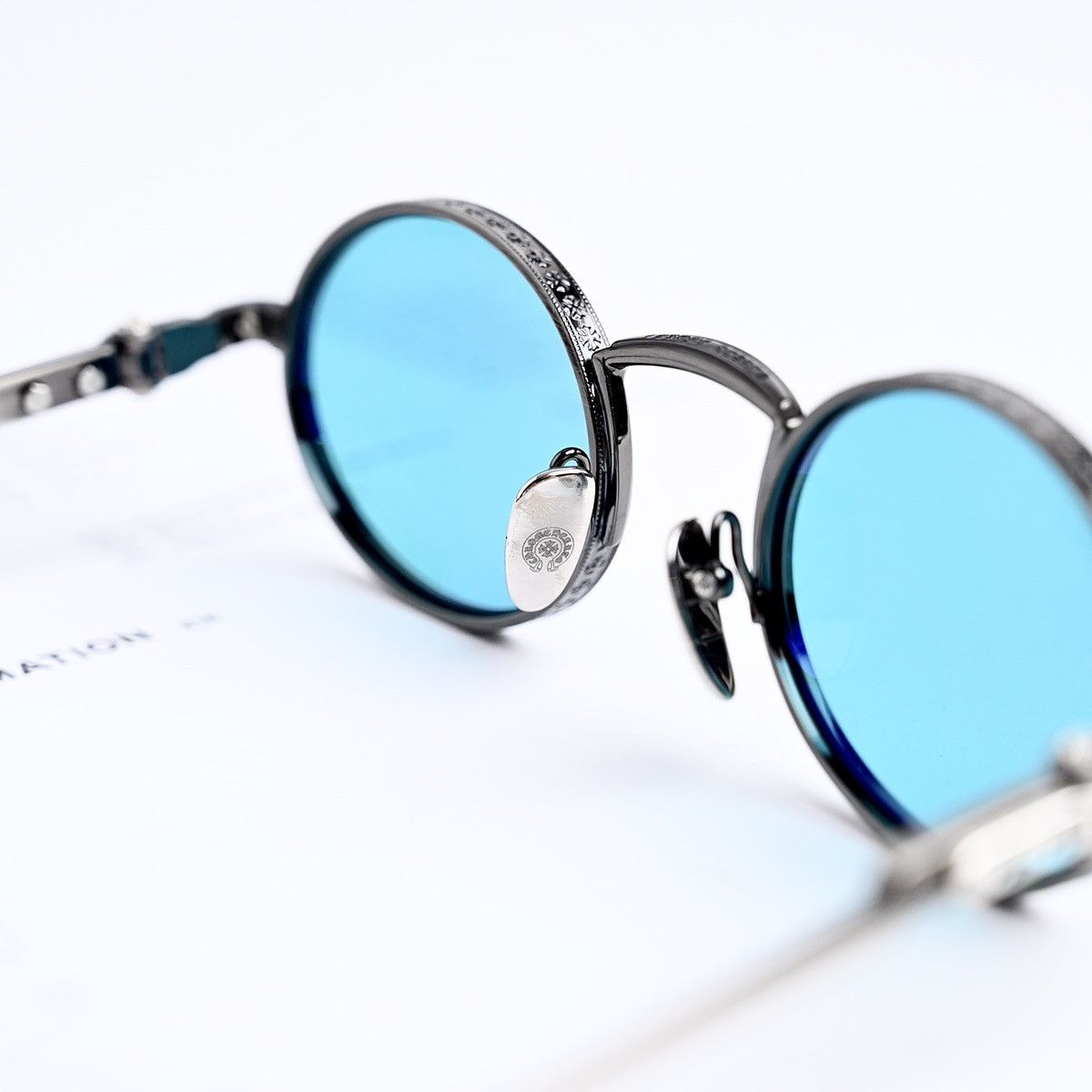 Chrome Hearts CHROME HEARTS HONEY DIPPED PEWTER SUNGLASSES Size ONE SIZE - 9 Thumbnail