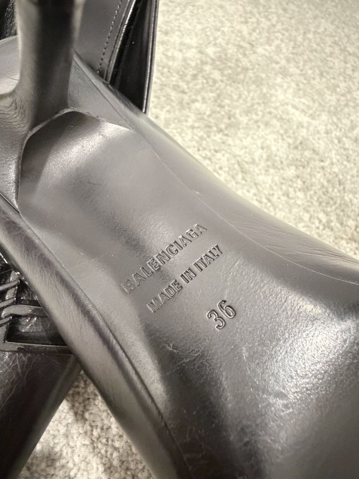 Balenciaga Balenciaga Logo Leather Heels Size US 6 / IT 36 - 5 Thumbnail