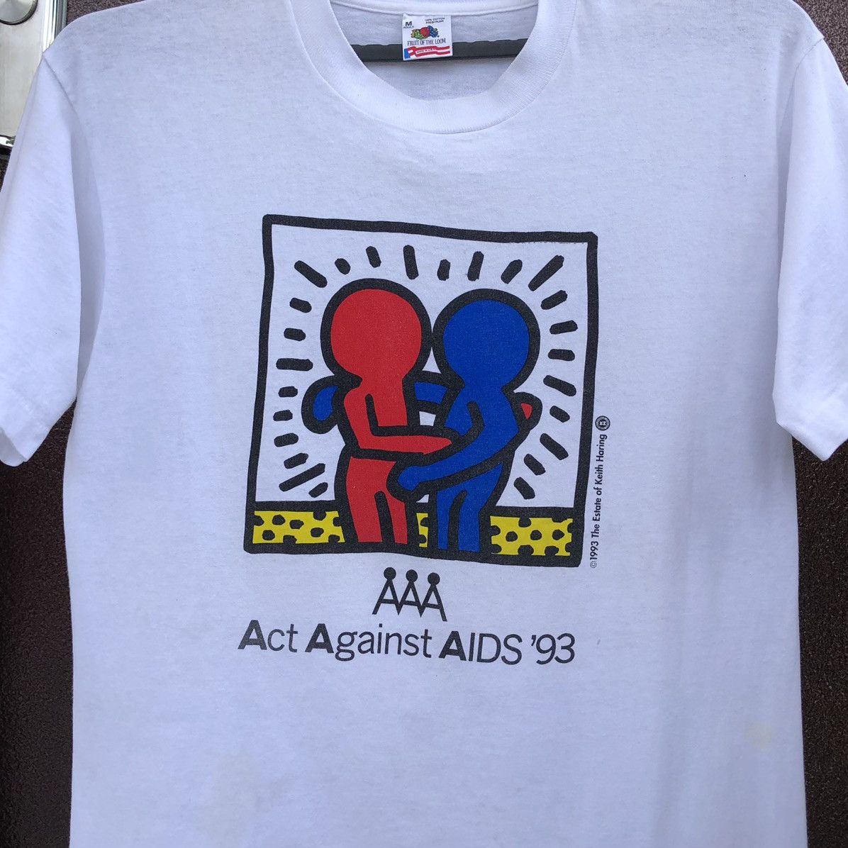 Keith Haring Vintage 90’s Keith Haring Pop art aids Tee Size US M / EU 48-50 / 2 - 3 Thumbnail