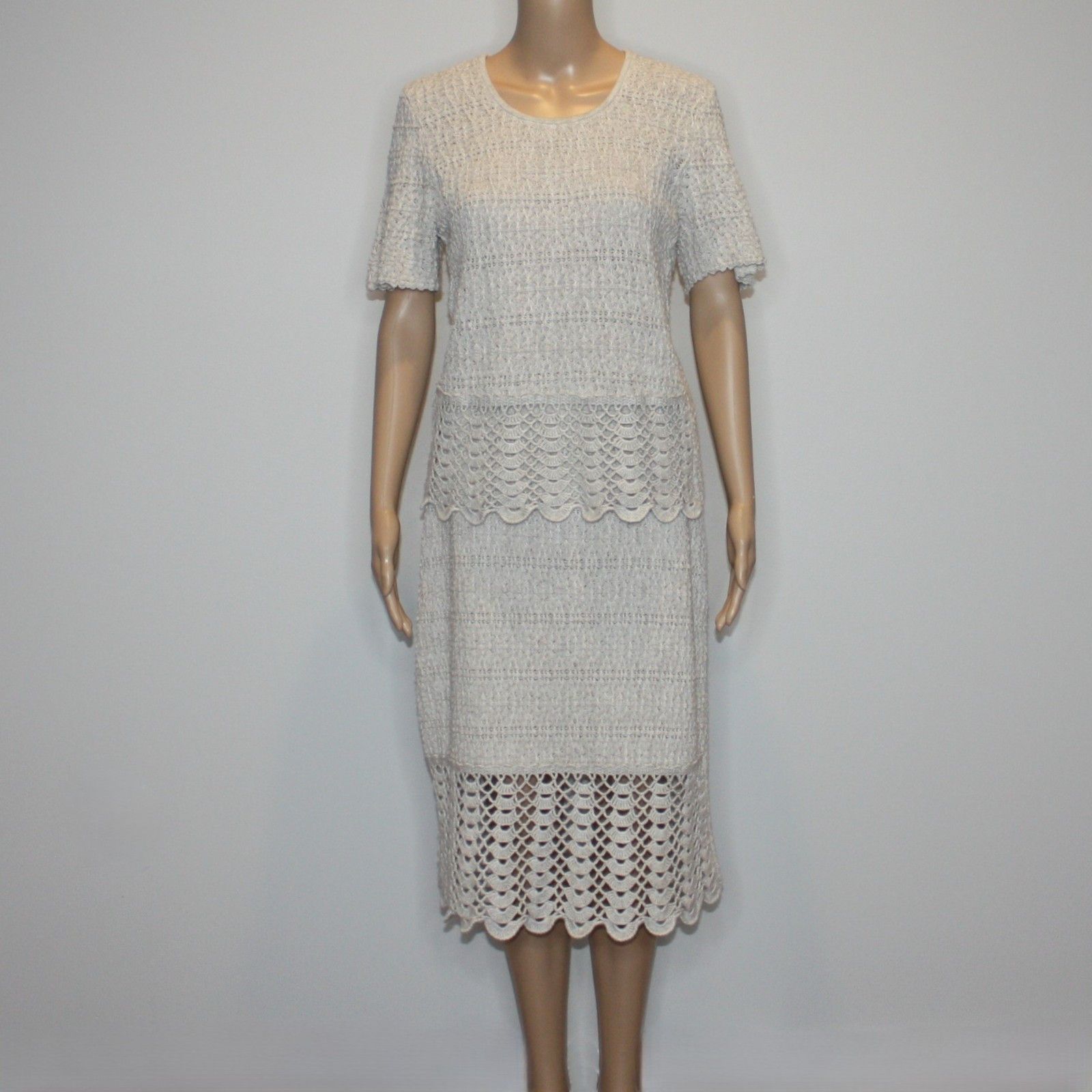 Other Crochet Knit Skirt and Top with Scalloped Lace Hem Size L / US 10 / IT 46 - 1 Thumbnail