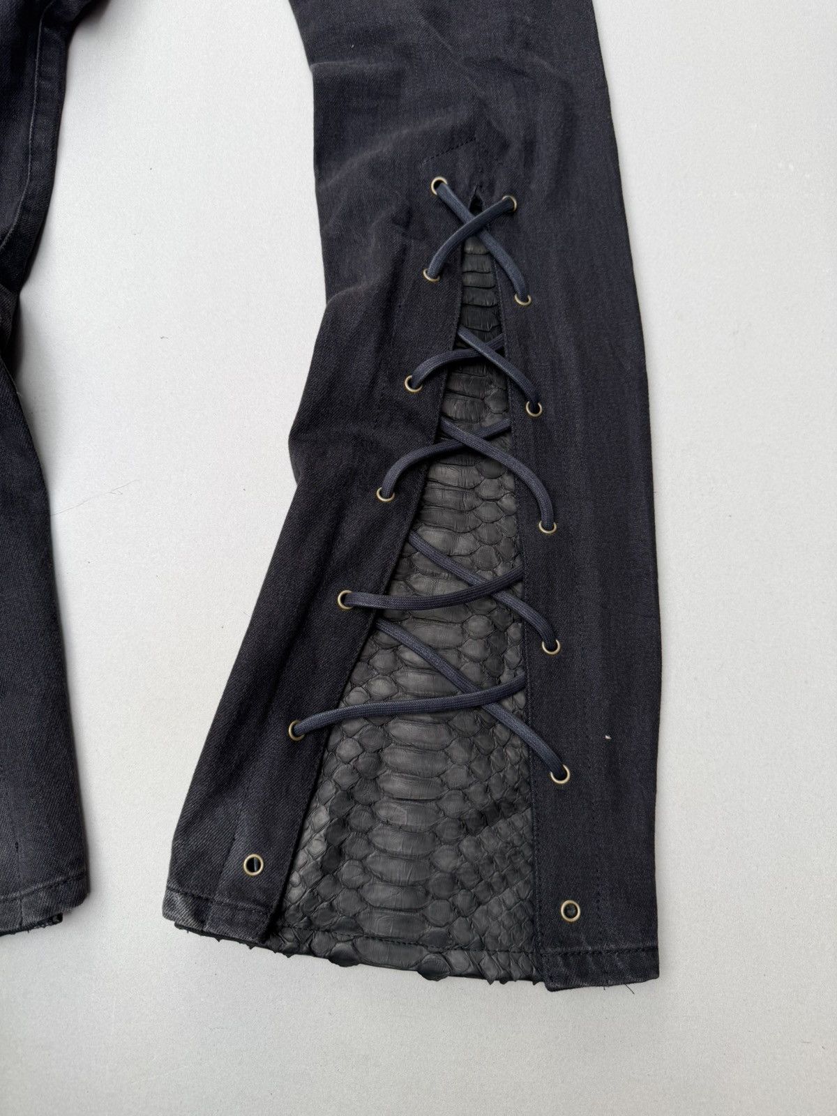 Japanese Brand Black Peace Now for Men Lace up flare jeans Size US 30 / EU 46 - 5 Thumbnail