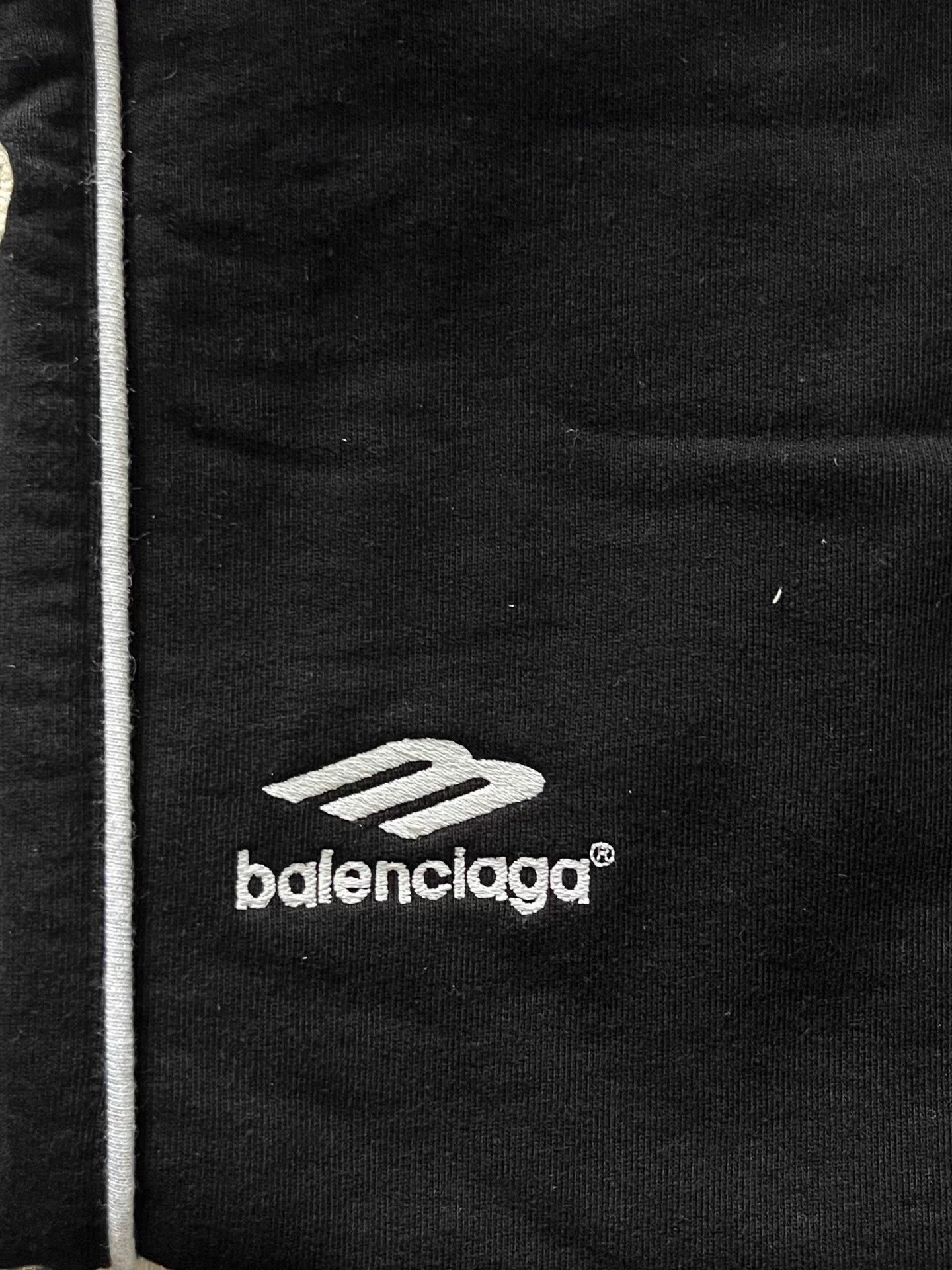 Balenciaga Balenciaga Striped Letter Print Fleece LooseCasual Pants Size 26" / US 2 / IT 38 - 3 Thumbnail