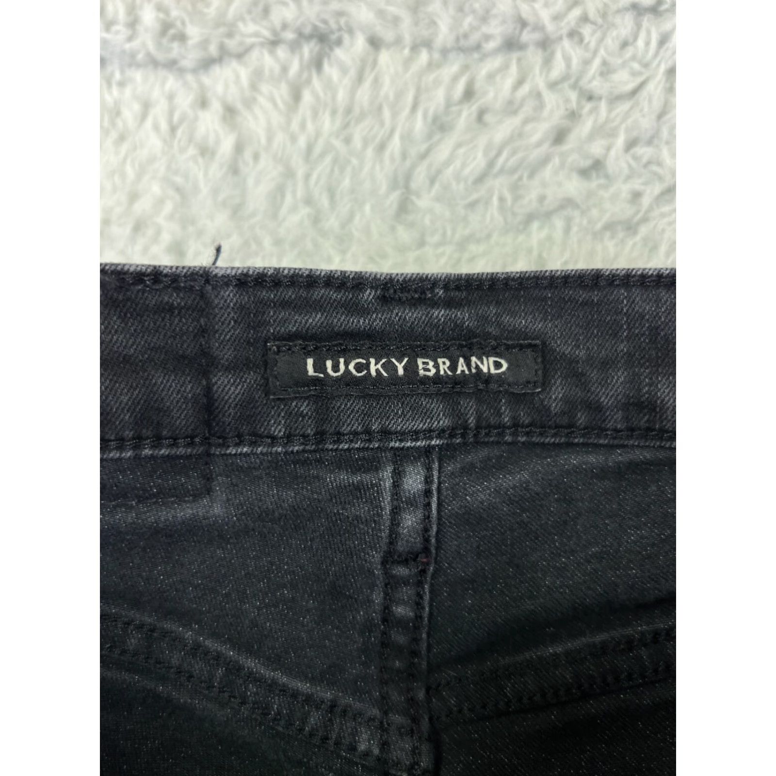 Lucky Brand Lucky Brand Jeans Womens 00 Black Denim Skinny Tapered Mid Rise 5-Pocket Cotton Stretch Size 24" / US 00 / IT 34 - 7 Thumbnail