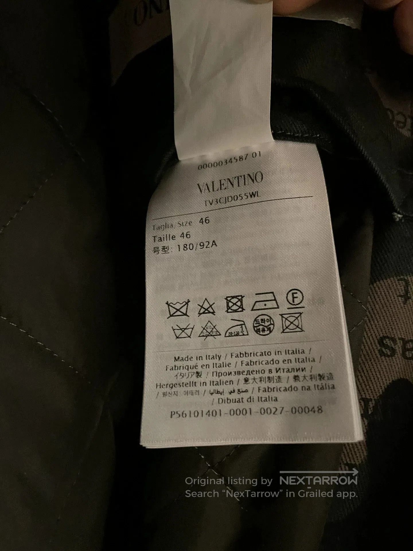 Valentino Valentino Men's Camo Beaded Embroidery Coat. Size US XL / EU 56 / 4 - 5 Thumbnail