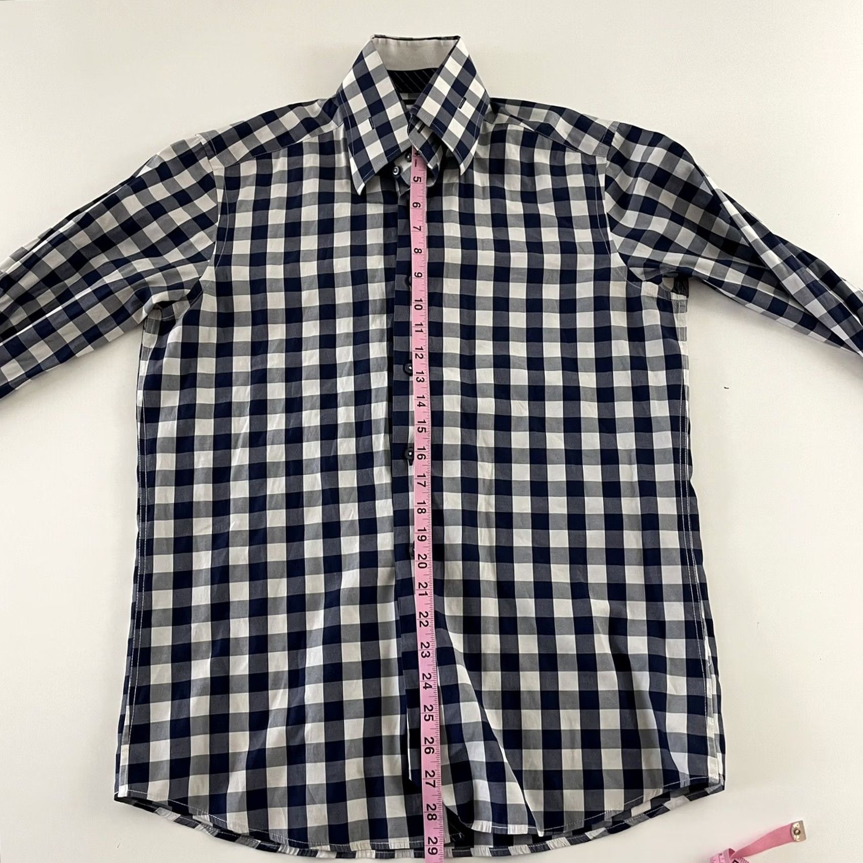 Coogi Coogi Dress Shirt Plaid Long Sleeve Button Front Men M Blue Size US M / EU 48-50 / 2 - 5 Thumbnail