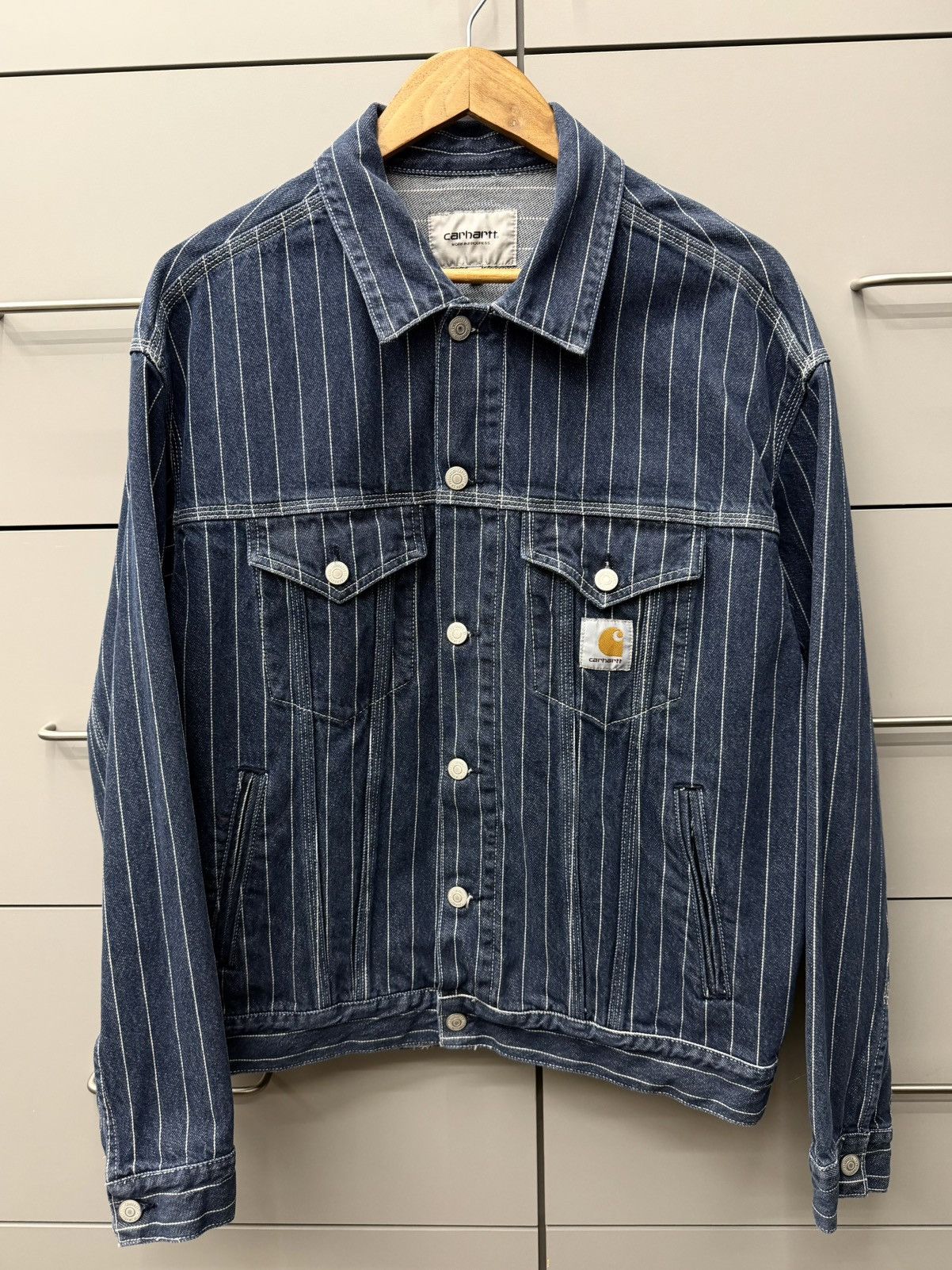 Carhartt Wip CARHARTT WIP Orlean Jacket - Blue/White Orlean Stripe Size US M / EU 48-50 / 2 - 1 Thumbnail