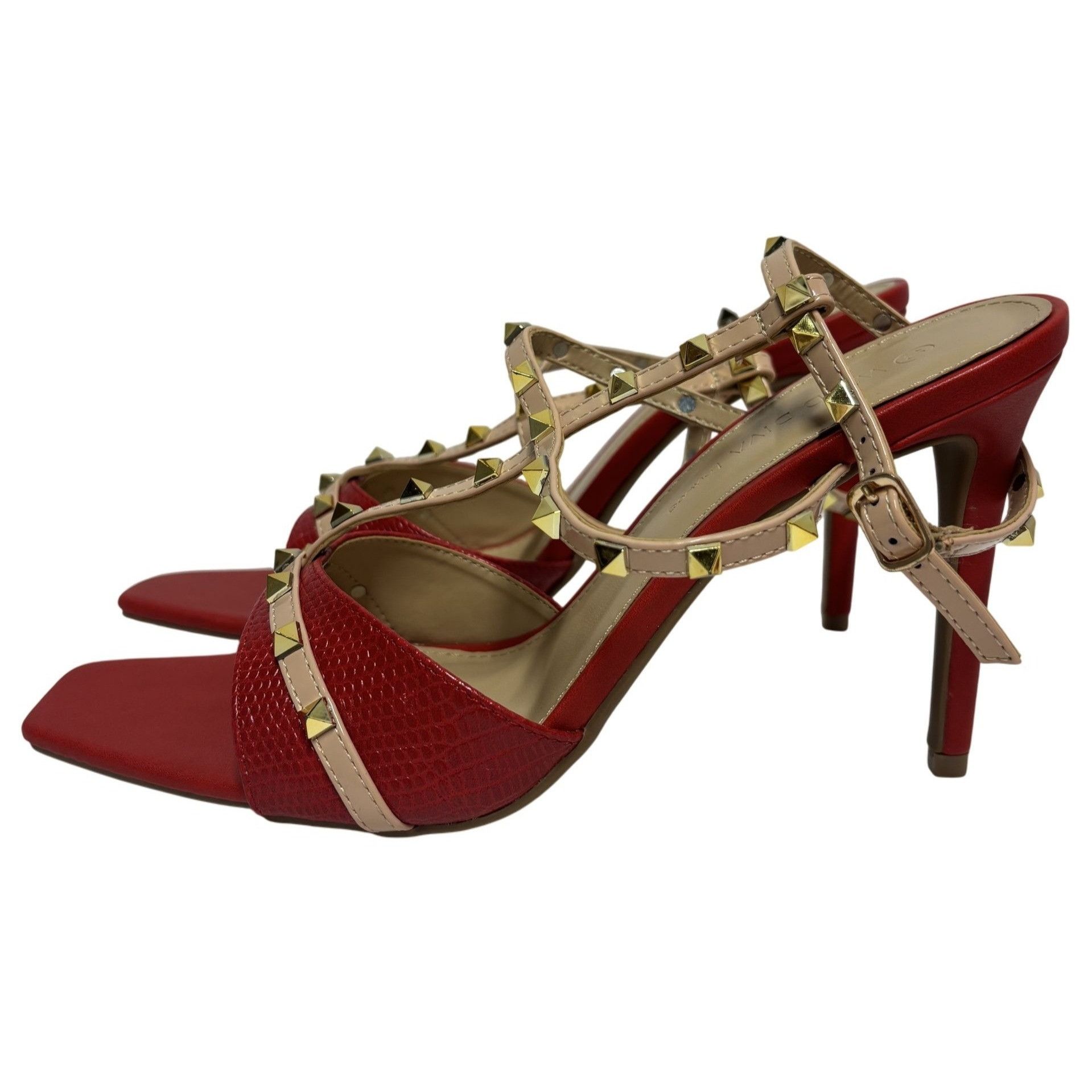 Other WILD DIVA / Lacey-28 / Red / Strappy / High Hee l/ Sandals W Size US 10 / IT 40 - 3 Thumbnail