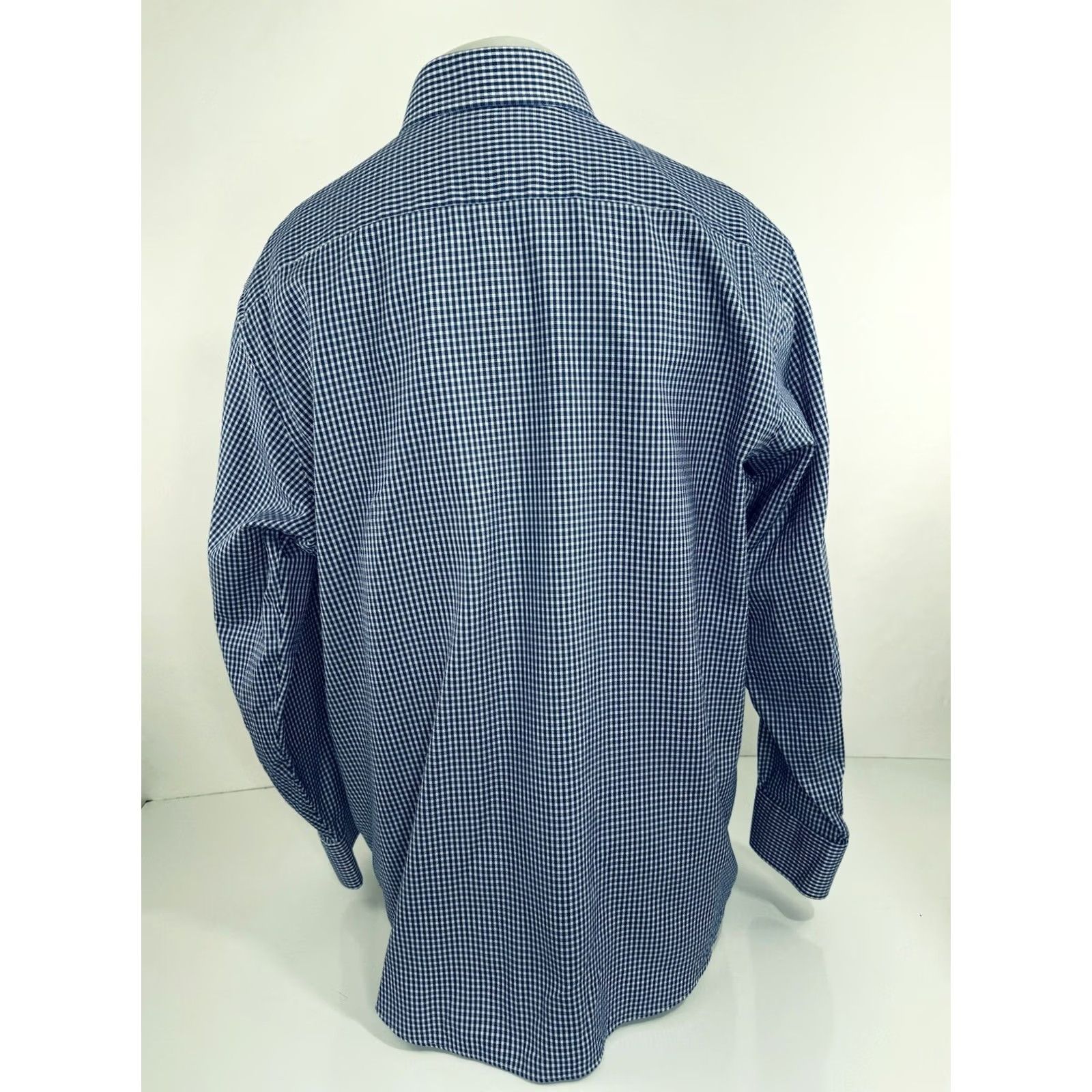 Brooks Brothers Brooks Brothers / Thomas Mason - Plaid Dress Shirt 17.5 35 Men Blue White EXCELLENT Size US XXL / EU 58 / 5 - 4 Thumbnail