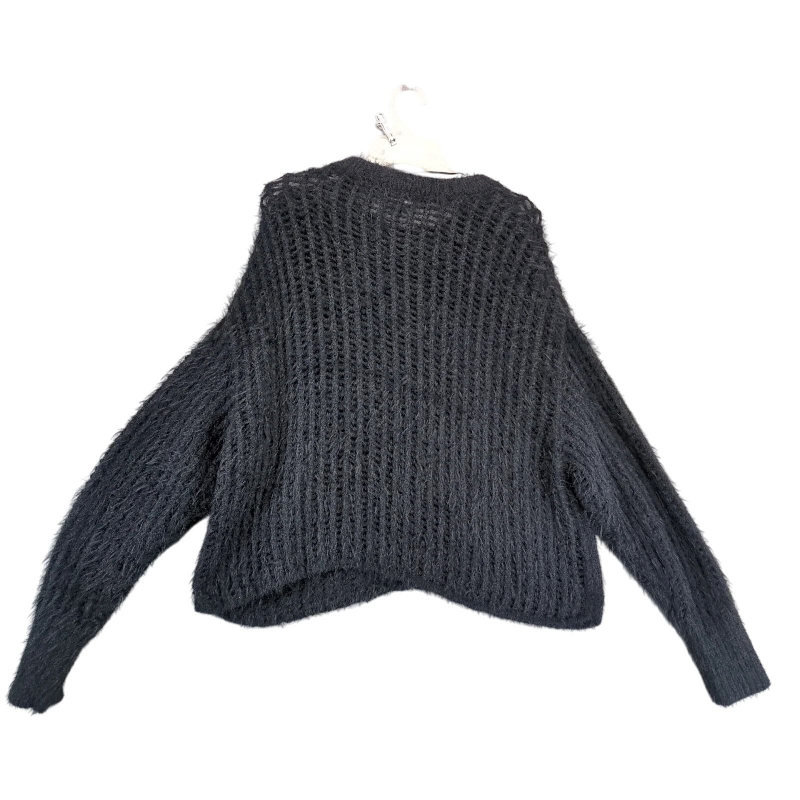 Other NWT Universal Thread Black Fuzzy Open Chunky Knit Sweater XL Size XL / US 12-14 / IT 48-50 - 2 Thumbnail