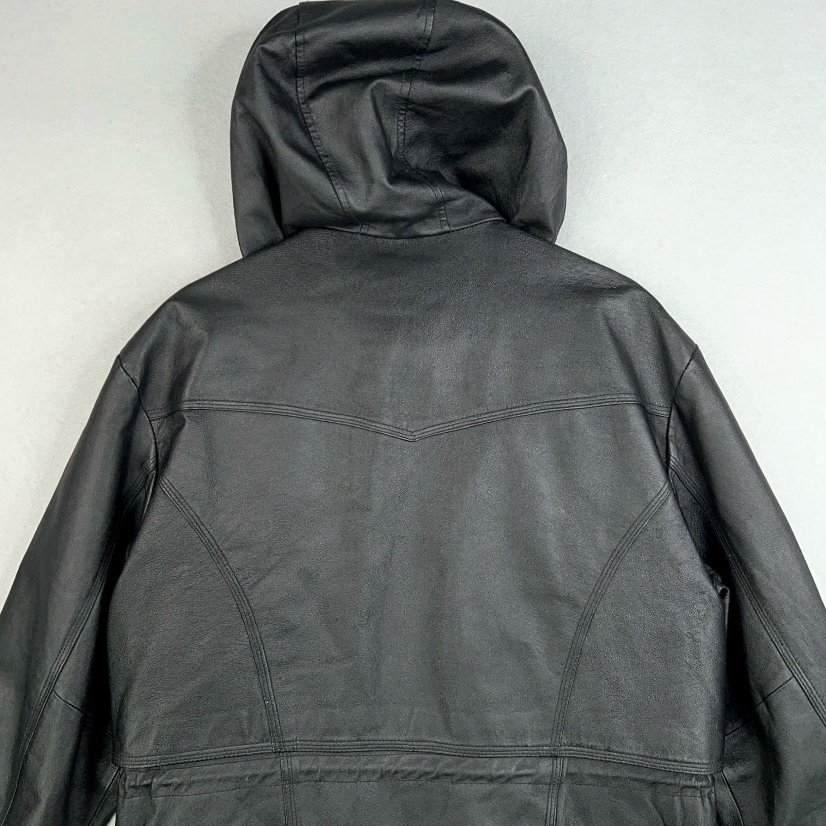 G-III VINTAGE G III Jacket Womens Medium Leather Hooded Full Zip Edgy Motorcycle Urban Mens Womens Size M / US 6-8 / IT 42-44 - 7 Thumbnail