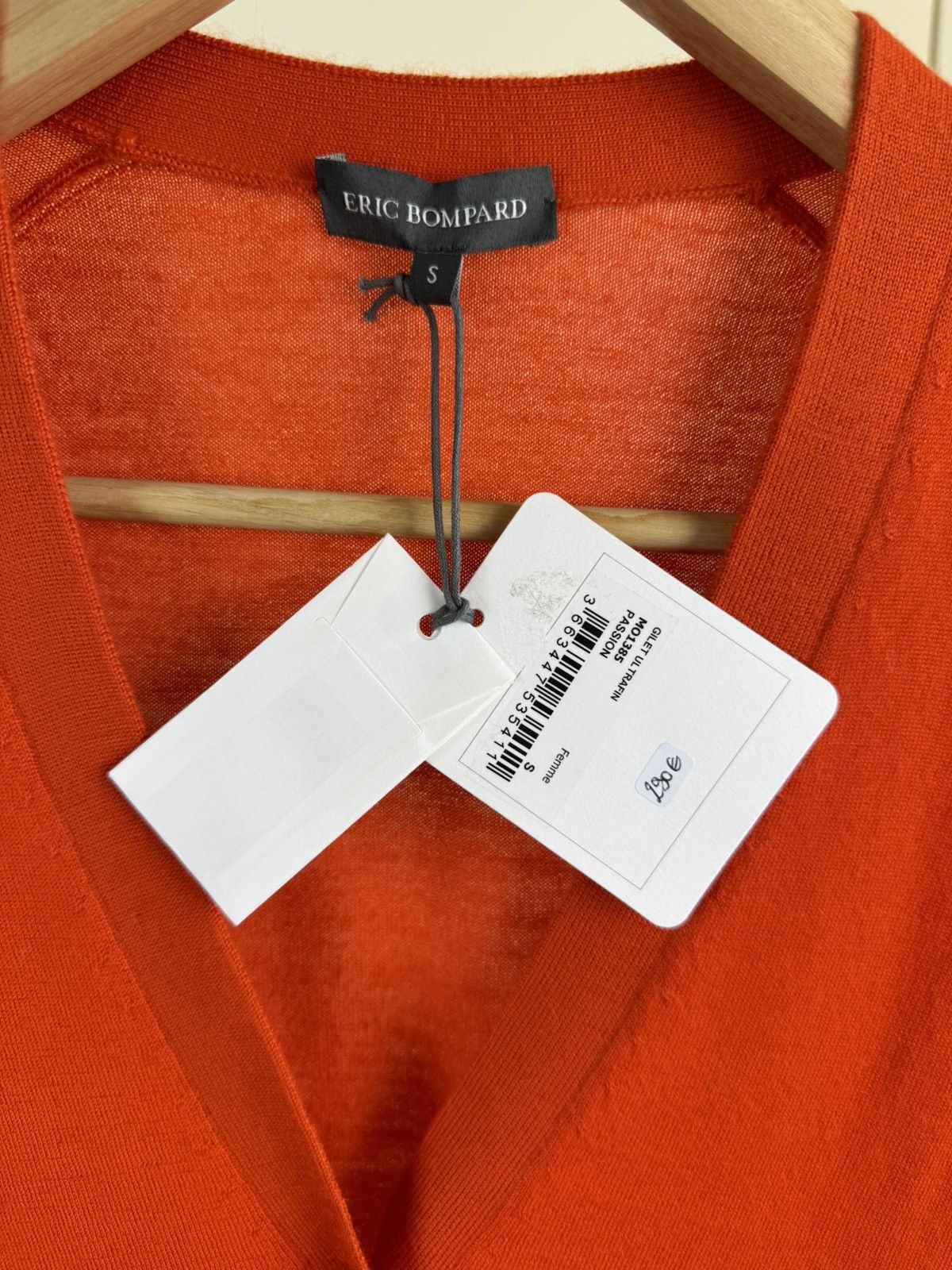 Bompard ERIC BOMPARD Cashmere red orange cardigan sweater loro piana Size S / US 4 / IT 40 - 11 Thumbnail