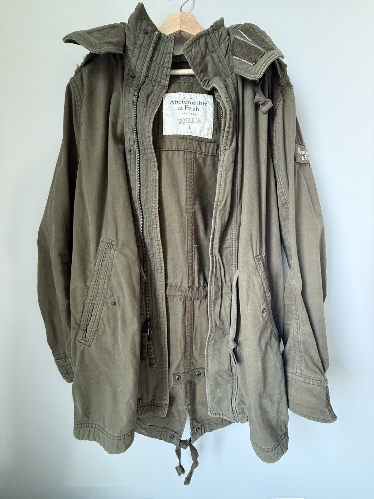 Abercrombie & Fitch Abercrombie Green Military/Utility Coat Jacket Size Large Size US L / EU 52-54 / 3 - 1 Thumbnail