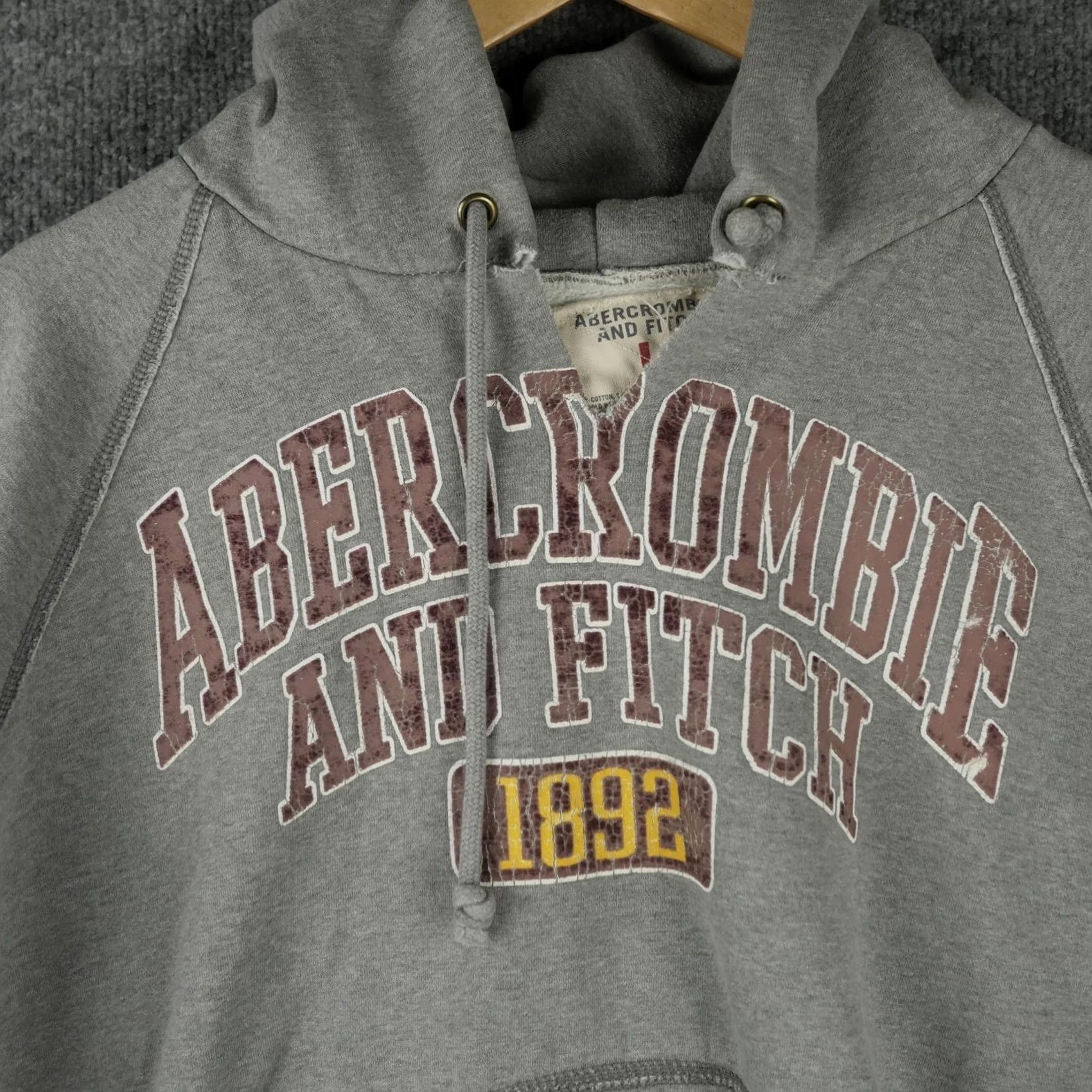 Abercrombie & Fitch Vintage Abercrombie & Fitch Hoodie Mens Large Gray Pullover Fleece 1892 Sweatshirt Size US L / EU 52-54 / 3 - 2 Thumbnail