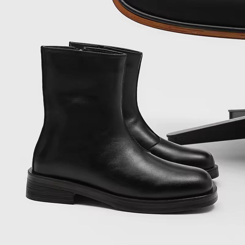 Japanese Brand Mid Top Round Toe Side Zipper Boot Size US 7.5 / EU 40-41 - 6 Thumbnail