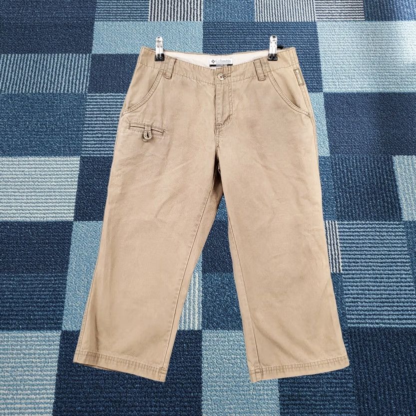 Vintage Columbia Pants Womens 2P Petite Beige Capri Chino Edgewear Straight Flat Front Size 26" / US 2 / IT 38 - 1 Thumbnail
