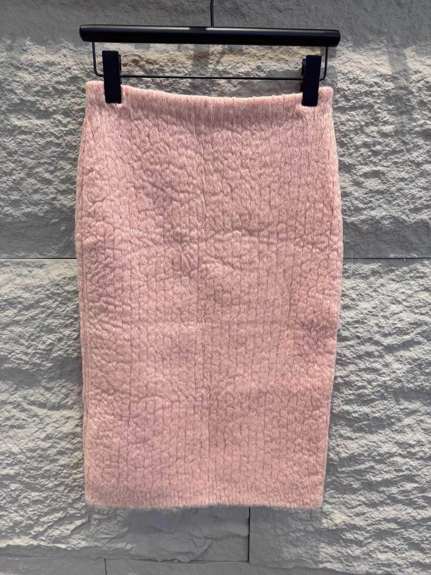 Miu Miu MIU MIU 25AW women's knit midi pink skirt 38 IT Size 26" / US 2 / IT 38 - 3 Thumbnail