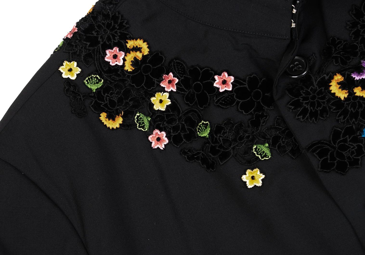 Yohji Yamamoto Yohji Yamamoto Velvet Floral Patch Design Jacket Size US M / EU 48-50 / 2 - 4 Thumbnail