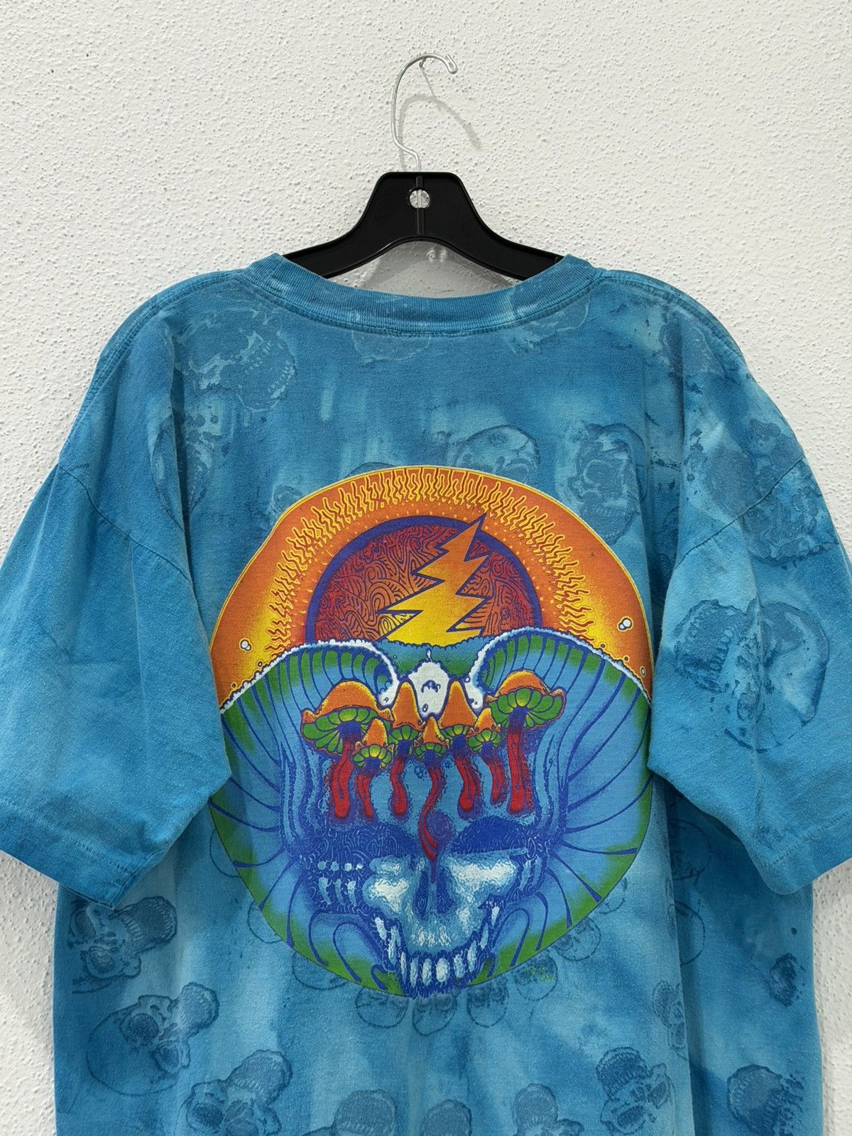 Grateful Dead Vintage 90s Grateful Dead Psychedelic Mushroom Spiral Skull Size US L / EU 52-54 / 3 - 2 Thumbnail