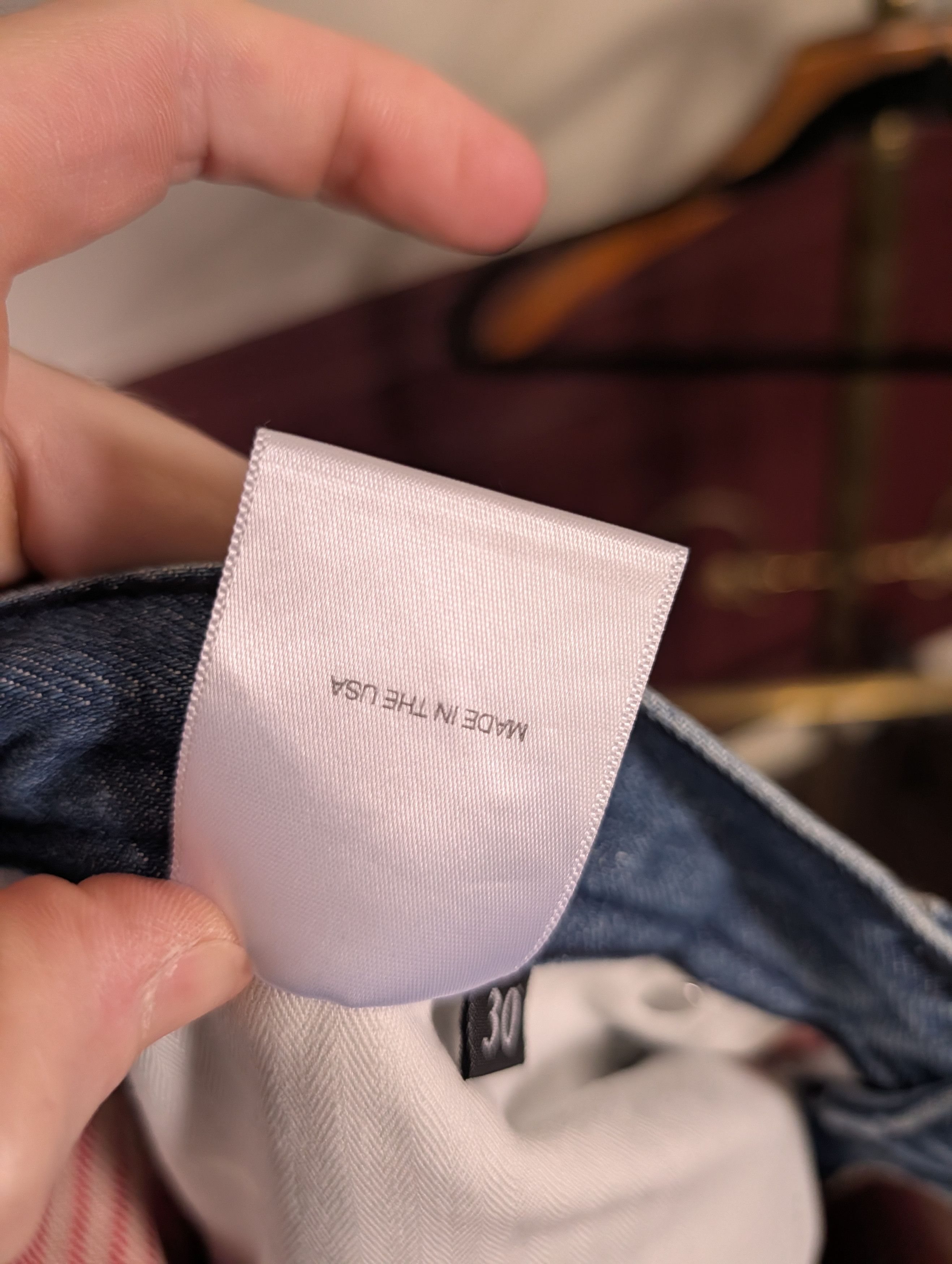 Enfants Riches Deprimes RARE FW22 blue flannel lined salmon denim jeans w tags Size US 31 - 13 Thumbnail