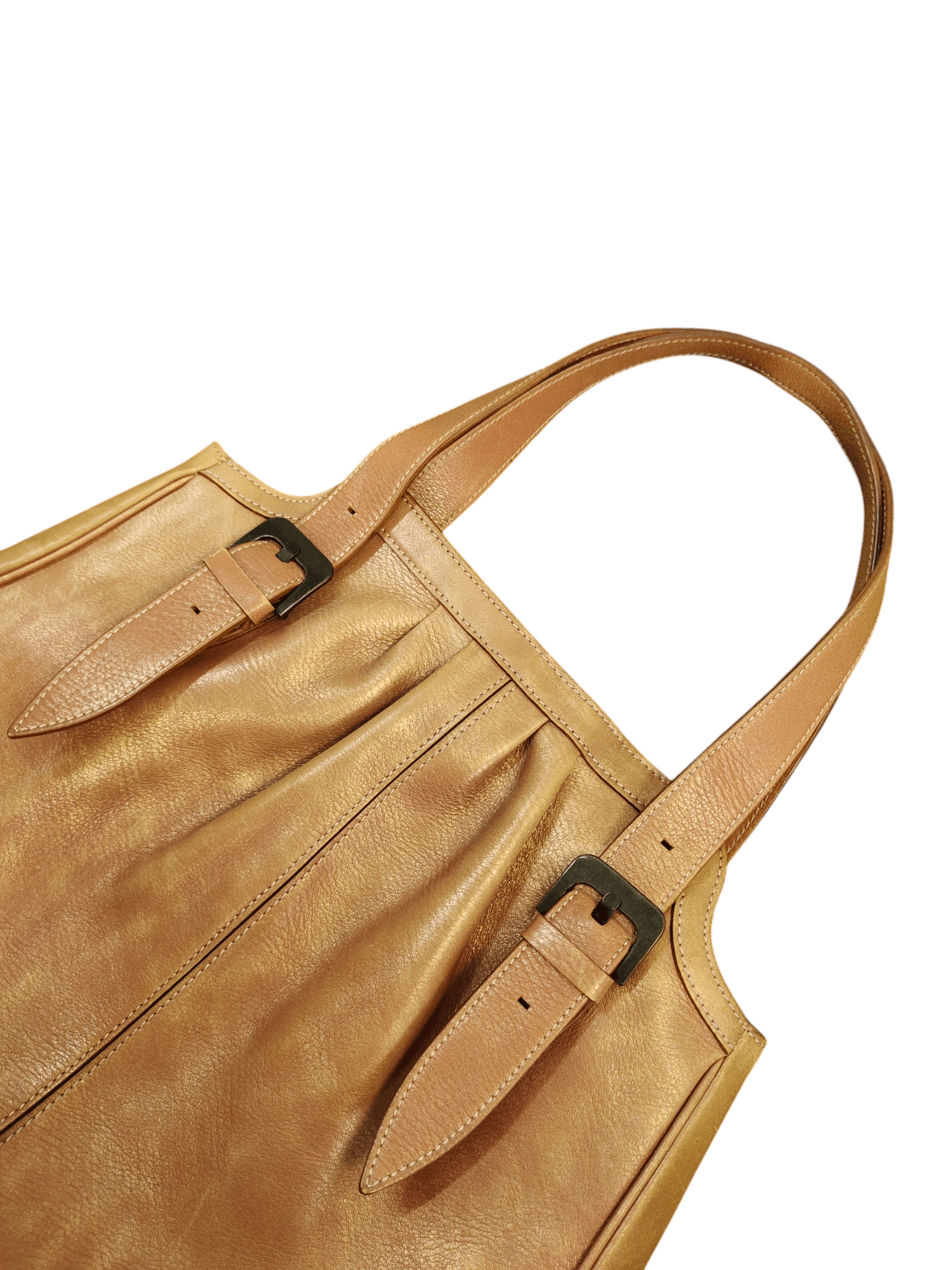 Vintage Sazaby Japan Patina Leather Shoulder Tote Bag